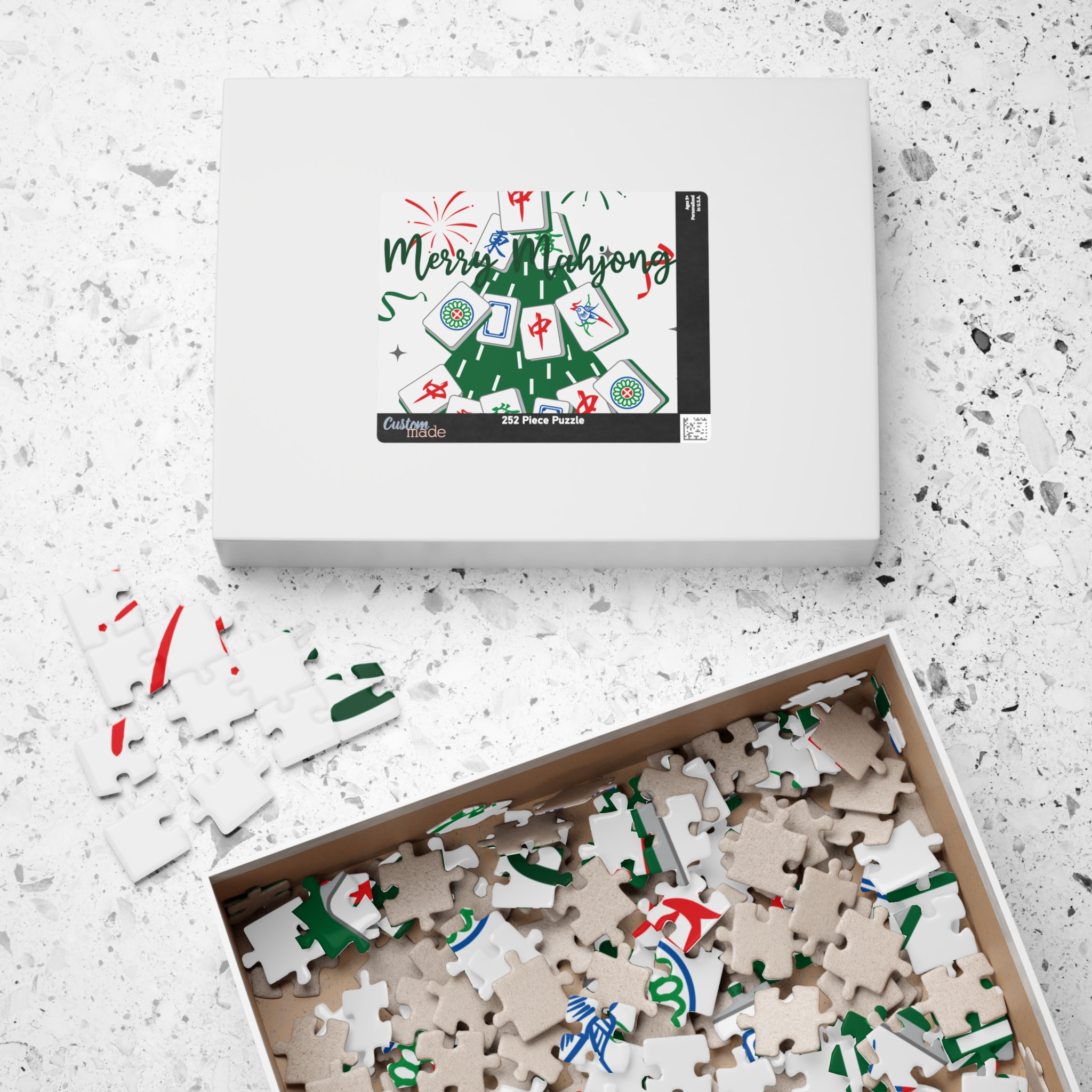 Merry Mahjong Christmas Puzzle | Holiday Mahjong Jigsaw (110–1014 Pieces) - Image 12