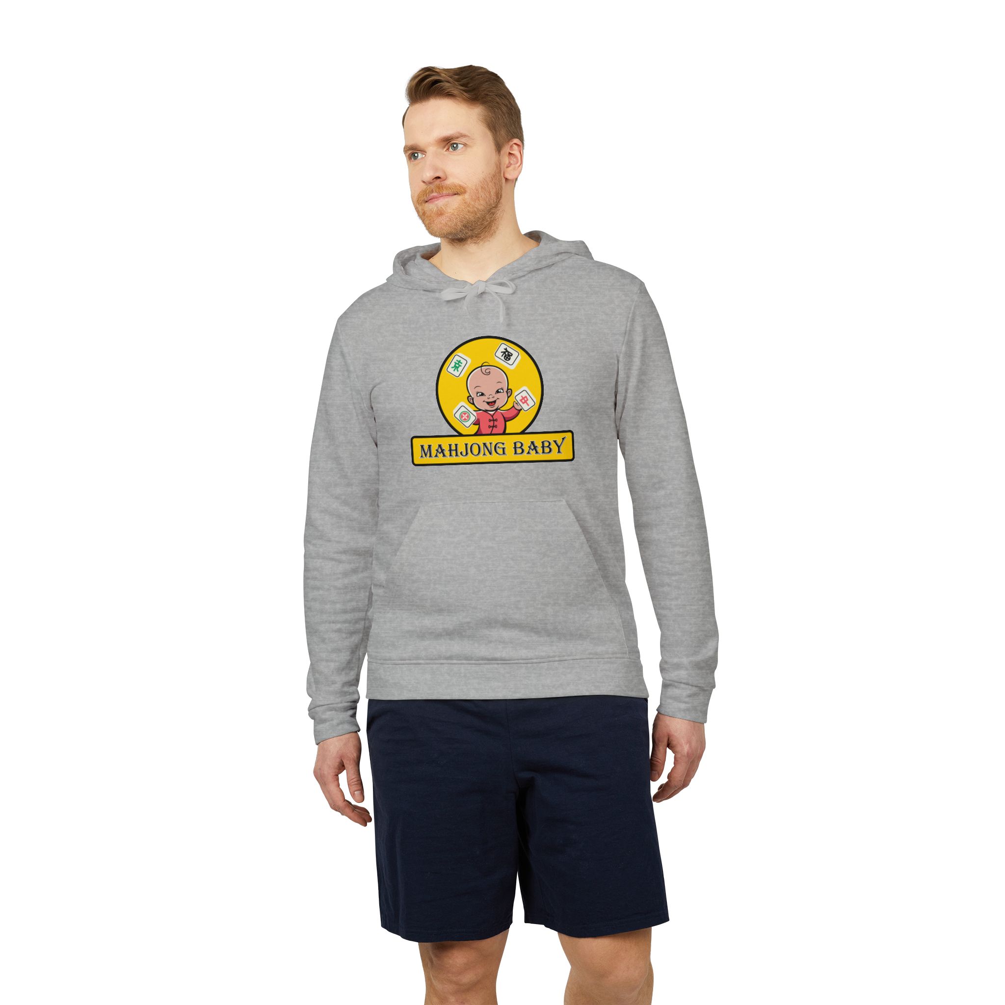 Mahjong Baby Hoodie | Cute Mahjong Graphic Pullover in Yellow - Image 14
