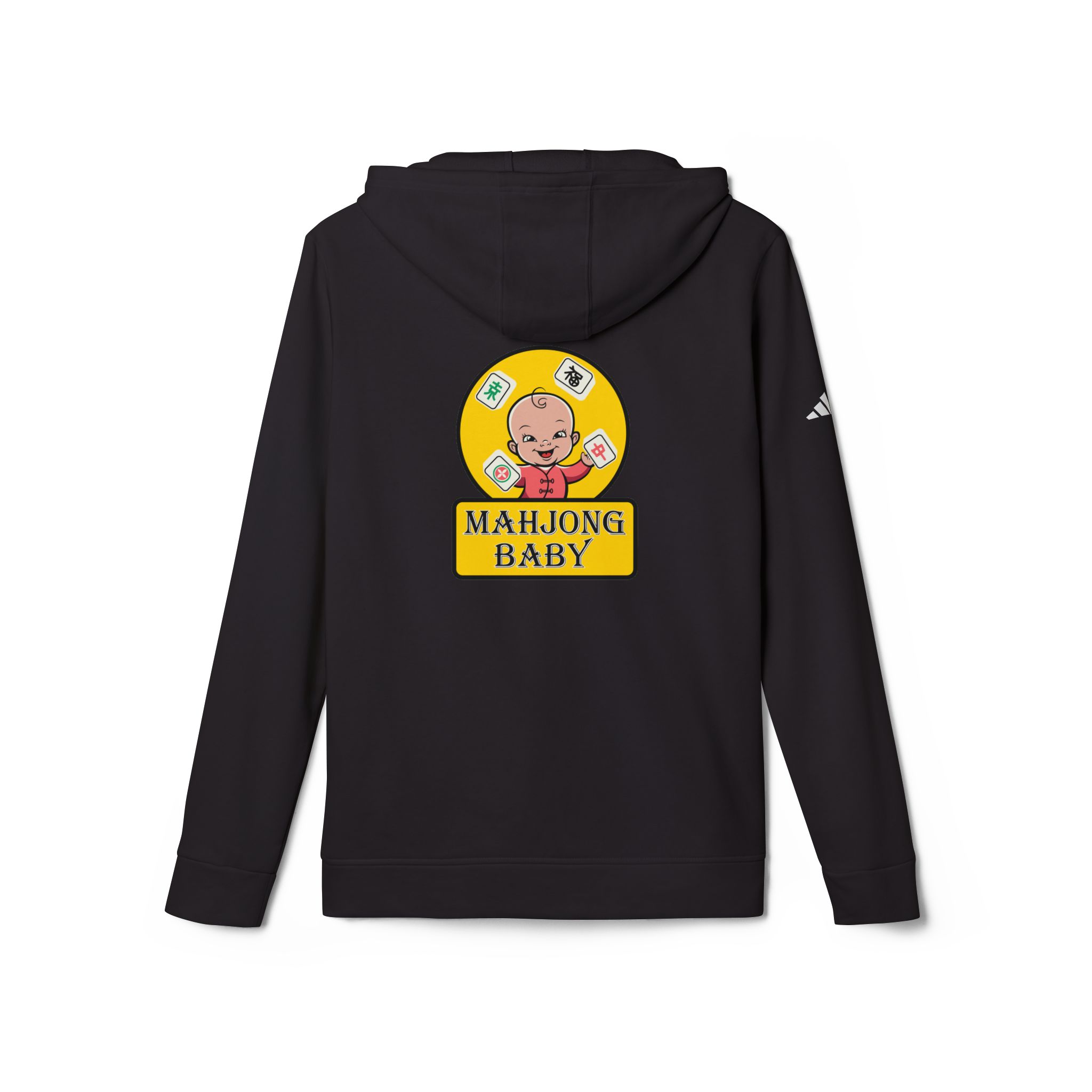 Mahjong Baby Hoodie | Cute Mahjong Graphic Pullover in Yellow - Image 37