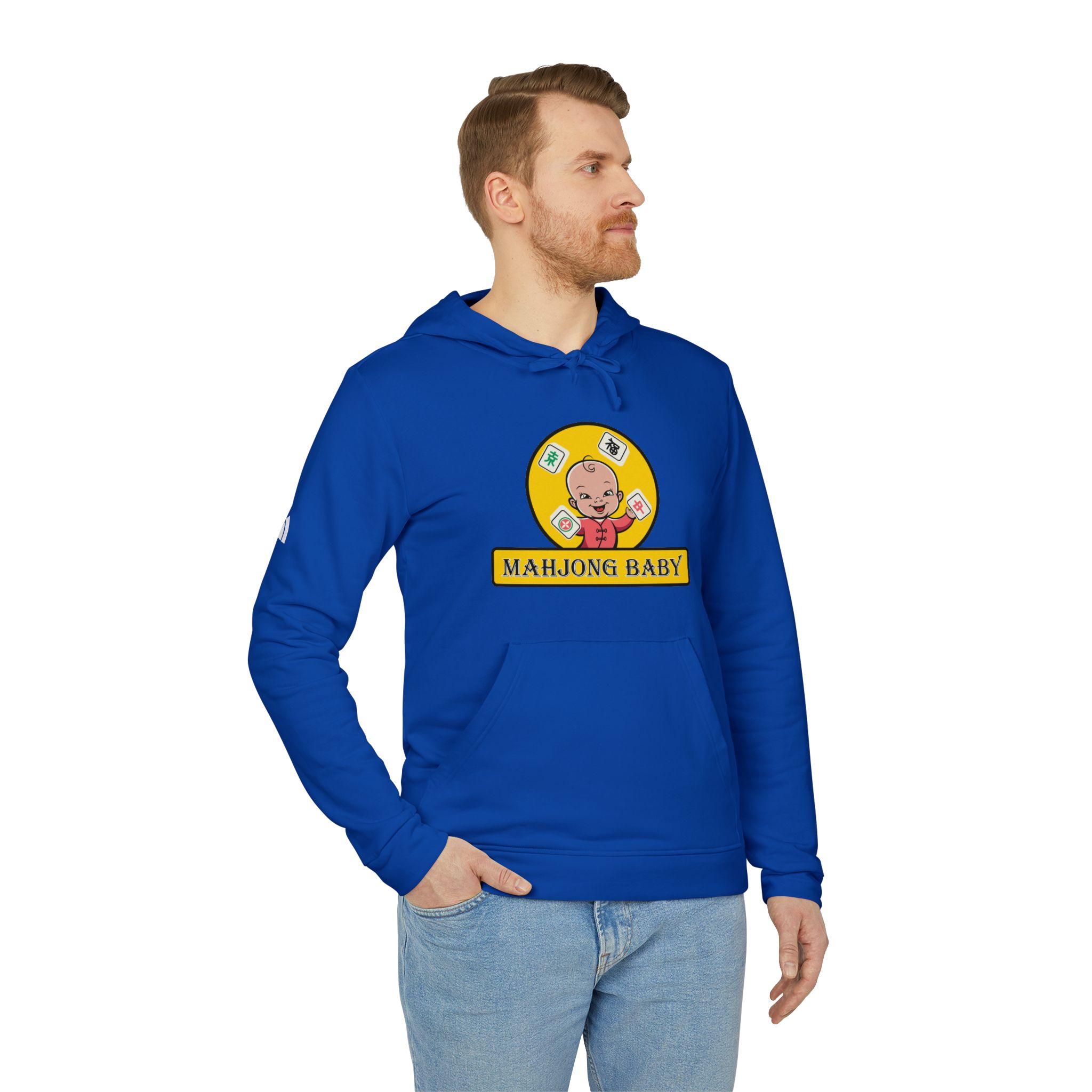 Mahjong Baby Hoodie | Cute Mahjong Graphic Pullover in Yellow - Image 26