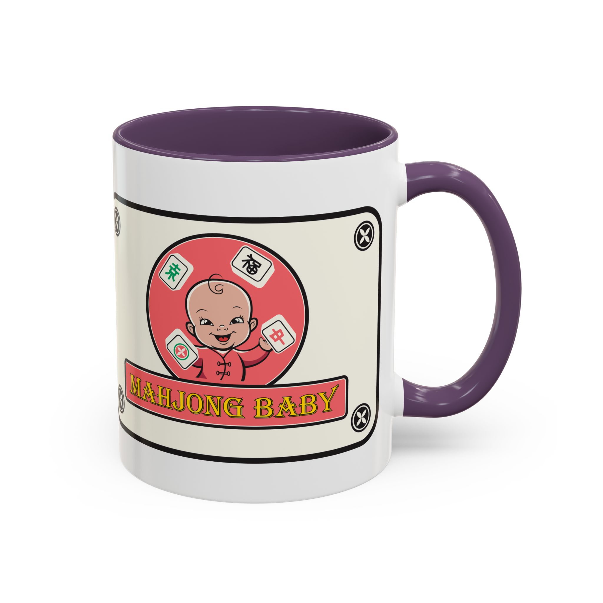 Mahjong Baby Accent Coffee Mug | Retro Ceramic Cup (11oz & 15oz) - Image 68