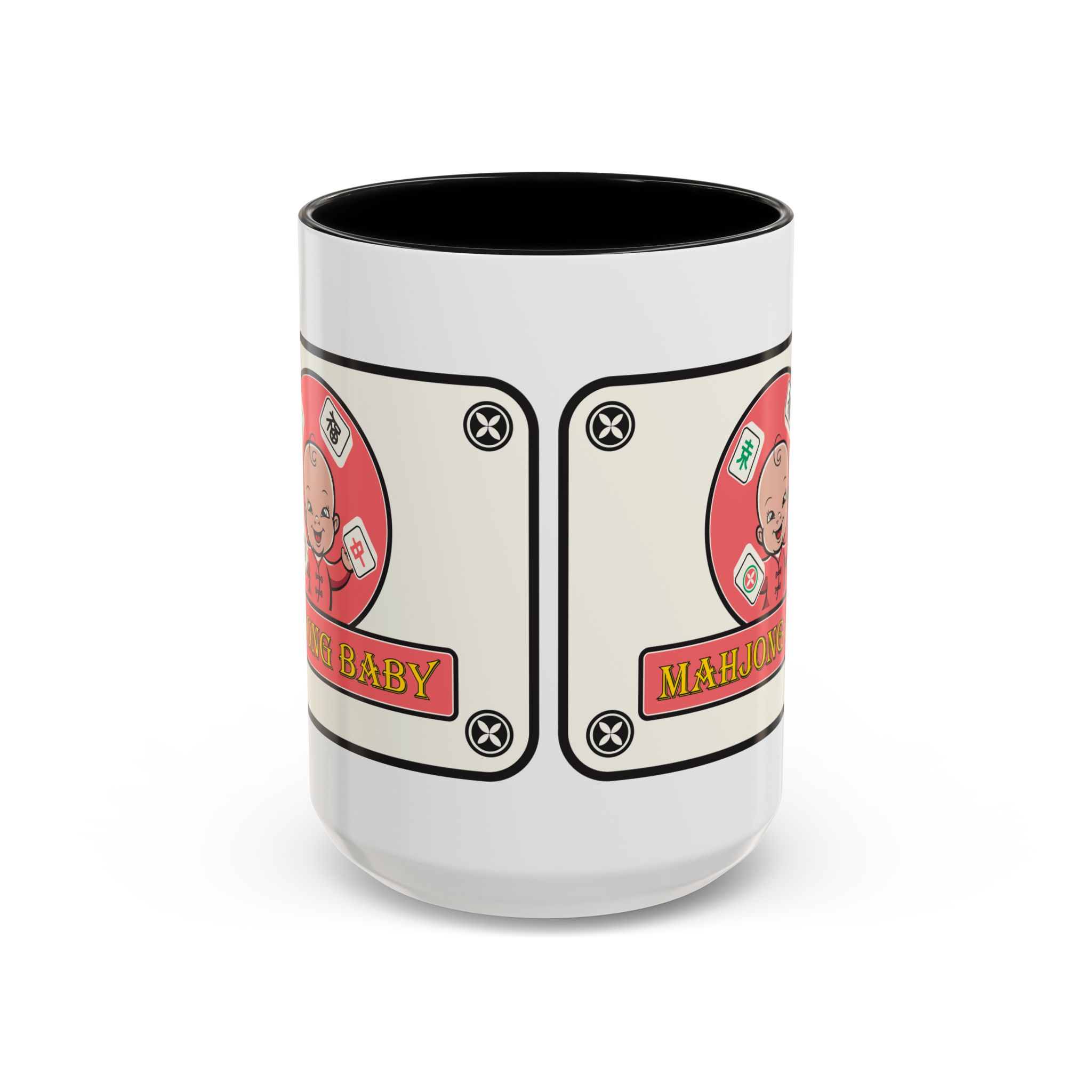 Mahjong Baby Accent Coffee Mug | Retro Ceramic Cup (11oz & 15oz) - Image 19