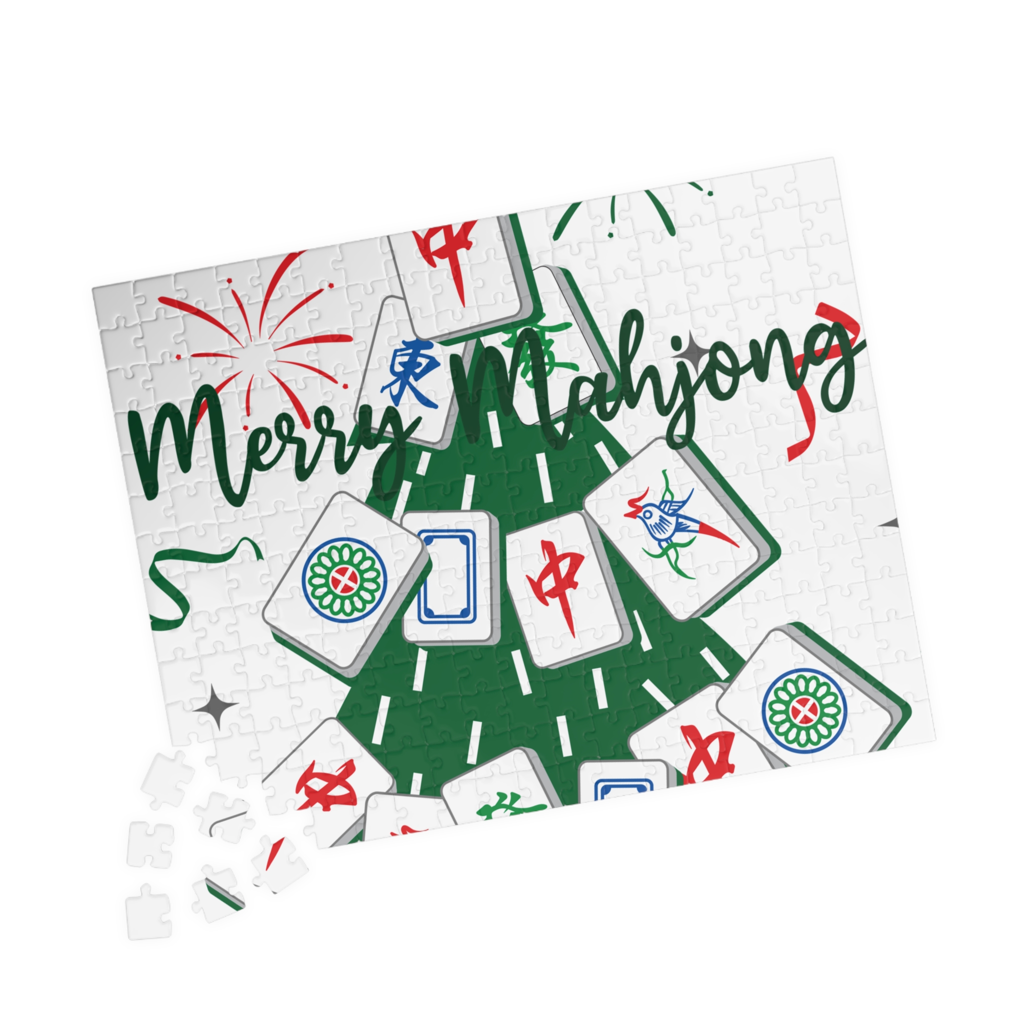 Merry Mahjong Christmas Puzzle | Holiday Mahjong Jigsaw (110–1014 Pieces) - Image 11