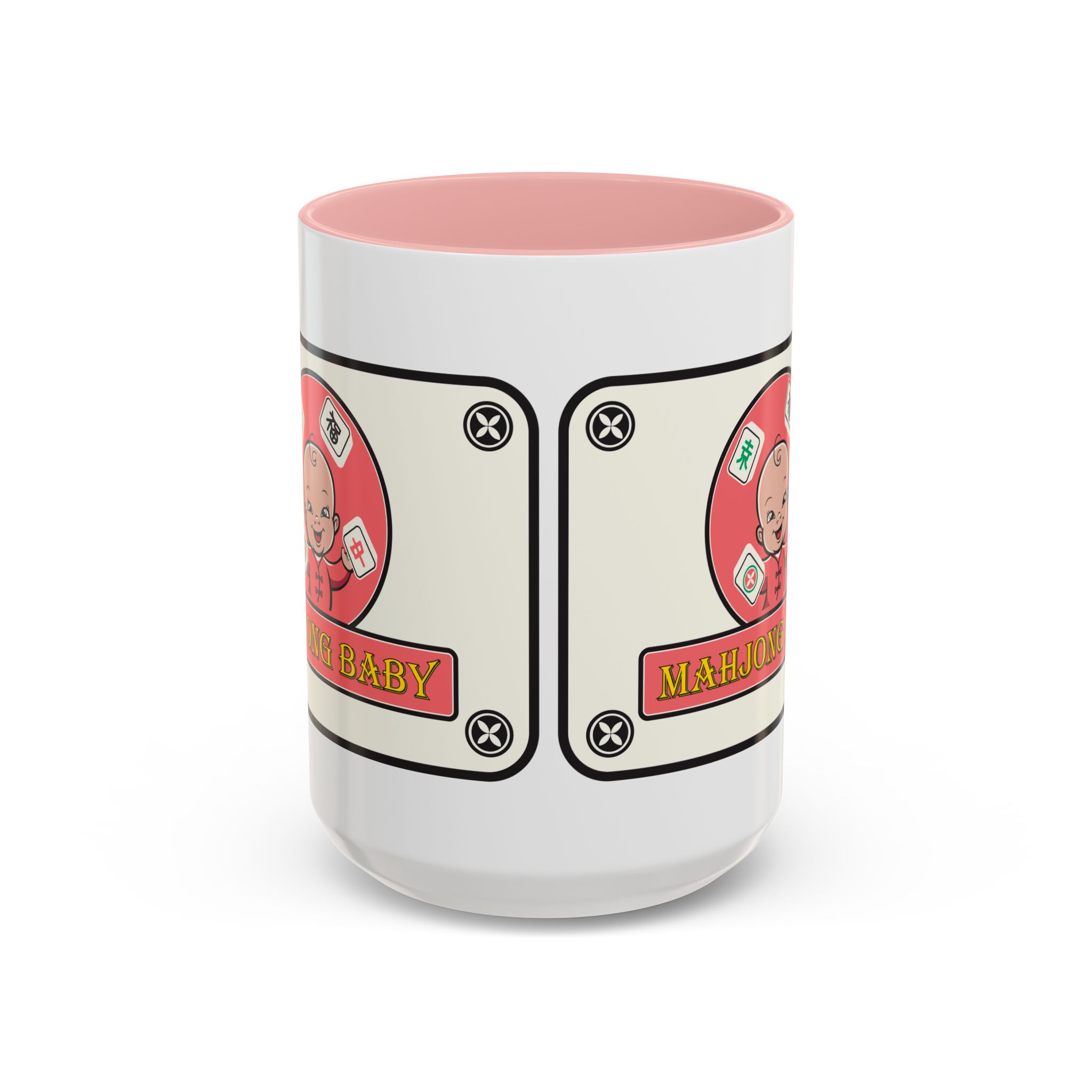 Mahjong Baby Accent Coffee Mug | Retro Ceramic Cup (11oz & 15oz) - Image 43