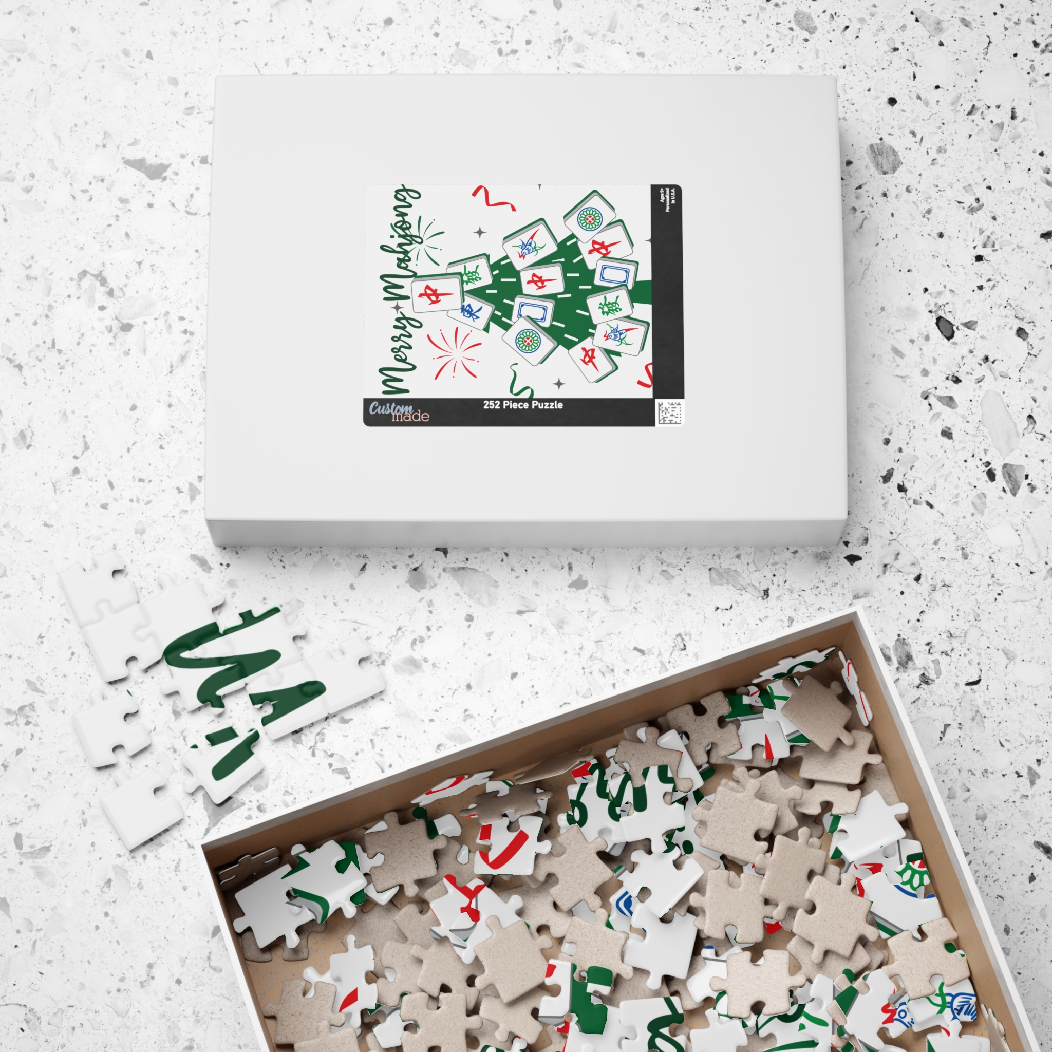 Merry Mahjong Christmas Puzzle | Holiday Mahjong Jigsaw (110–1014 Pieces) - Image 28
