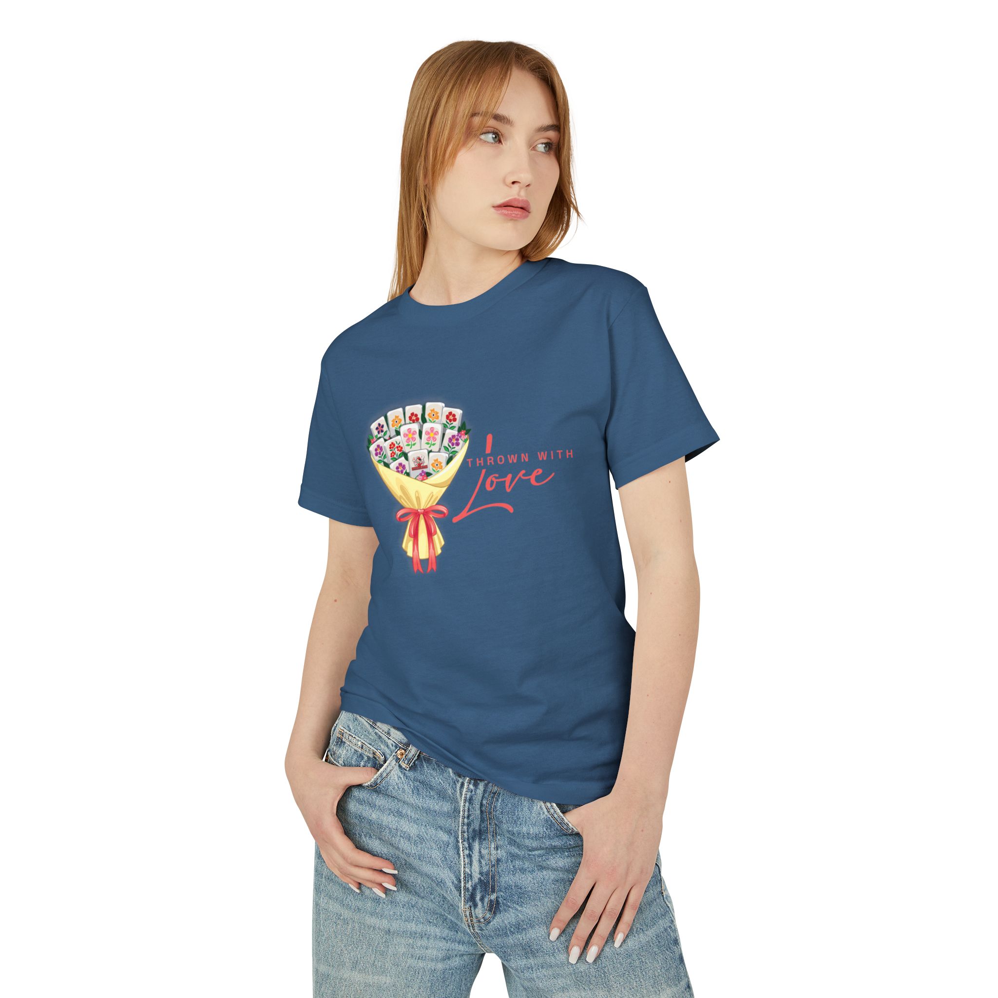 “Thrown With Love” Mahjong T-Shirt — Unisex Soft Cotton Tee - Image 12