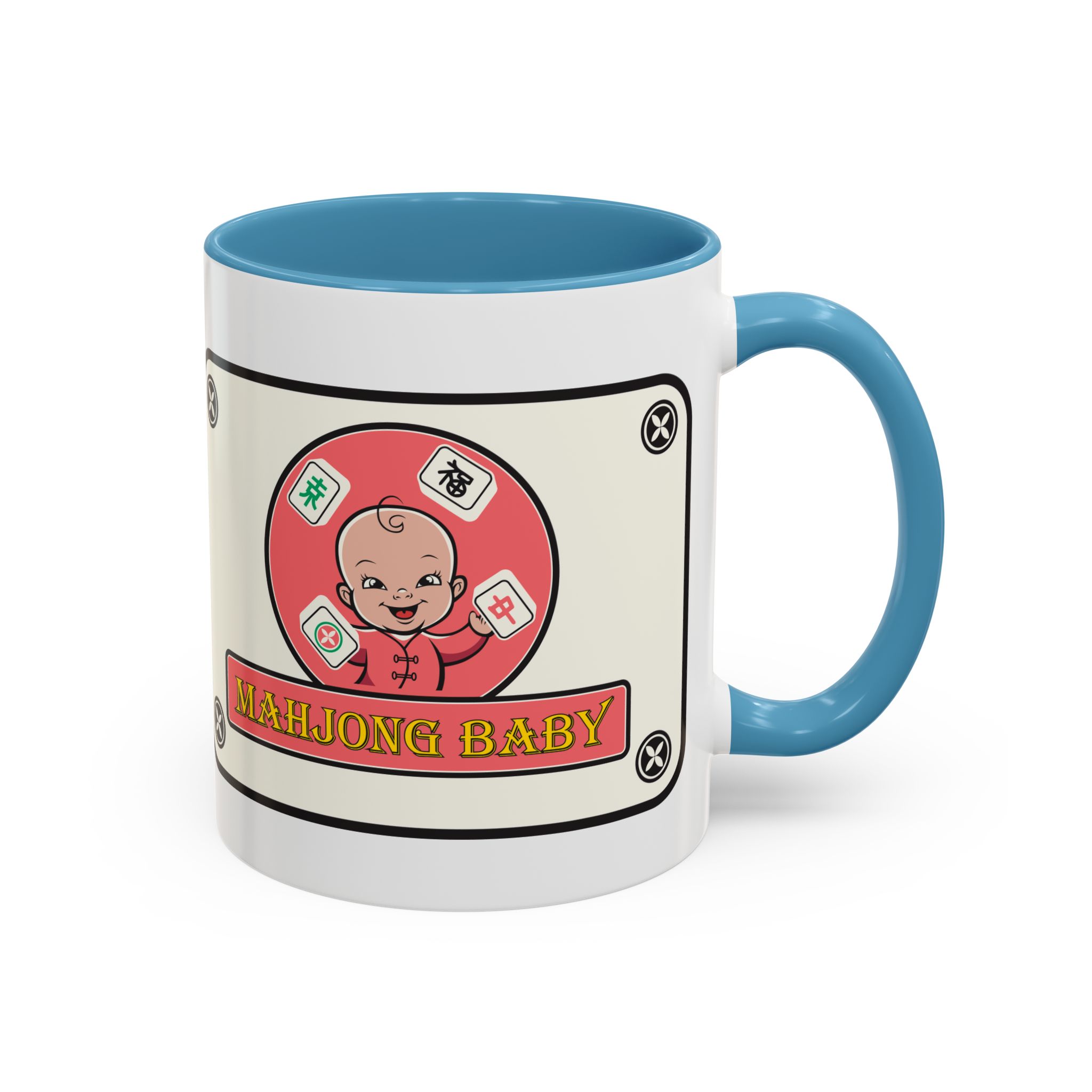 Mahjong Baby Accent Coffee Mug | Retro Ceramic Cup (11oz & 15oz) - Image 50