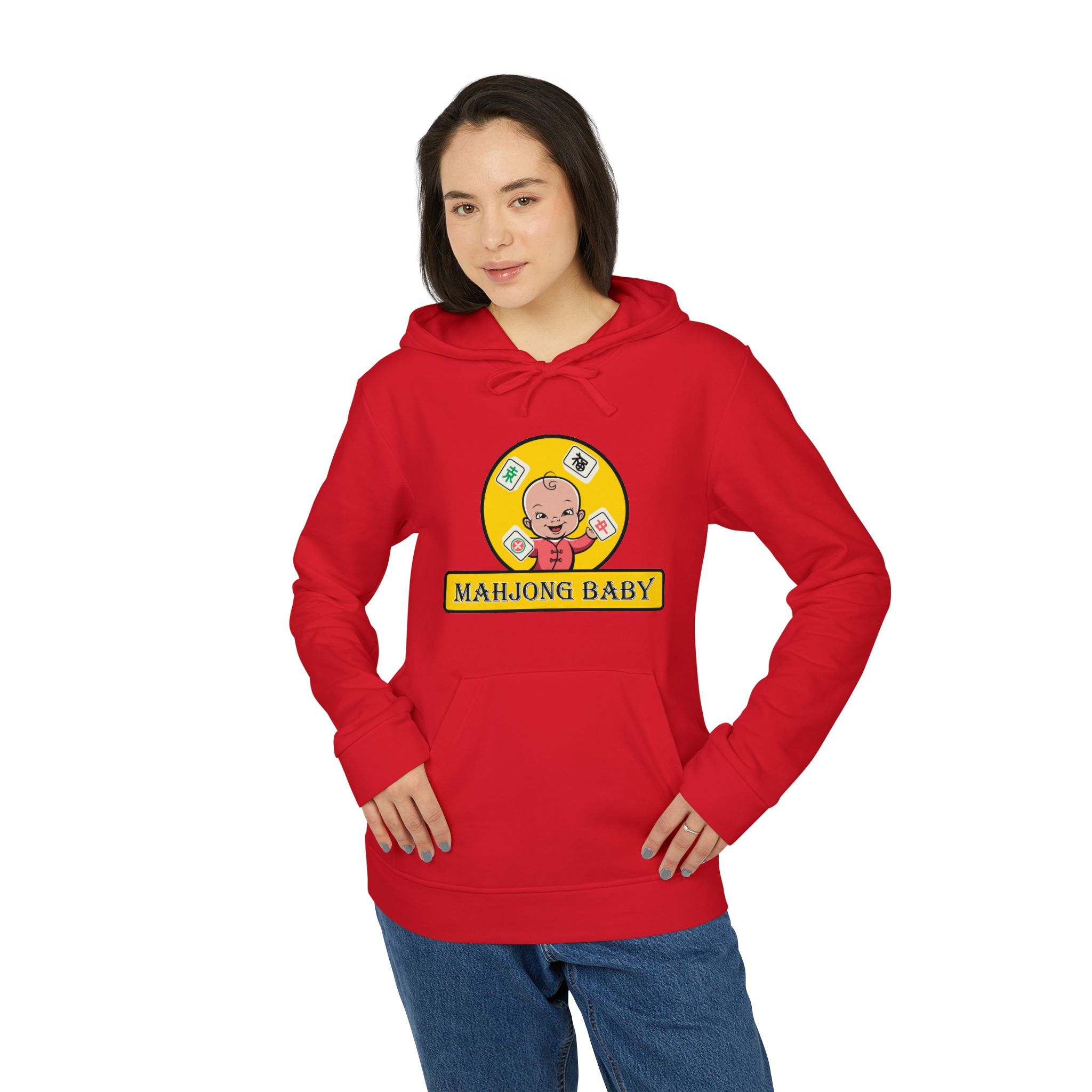 Mahjong Baby Hoodie | Cute Mahjong Graphic Pullover in Yellow - Image 45