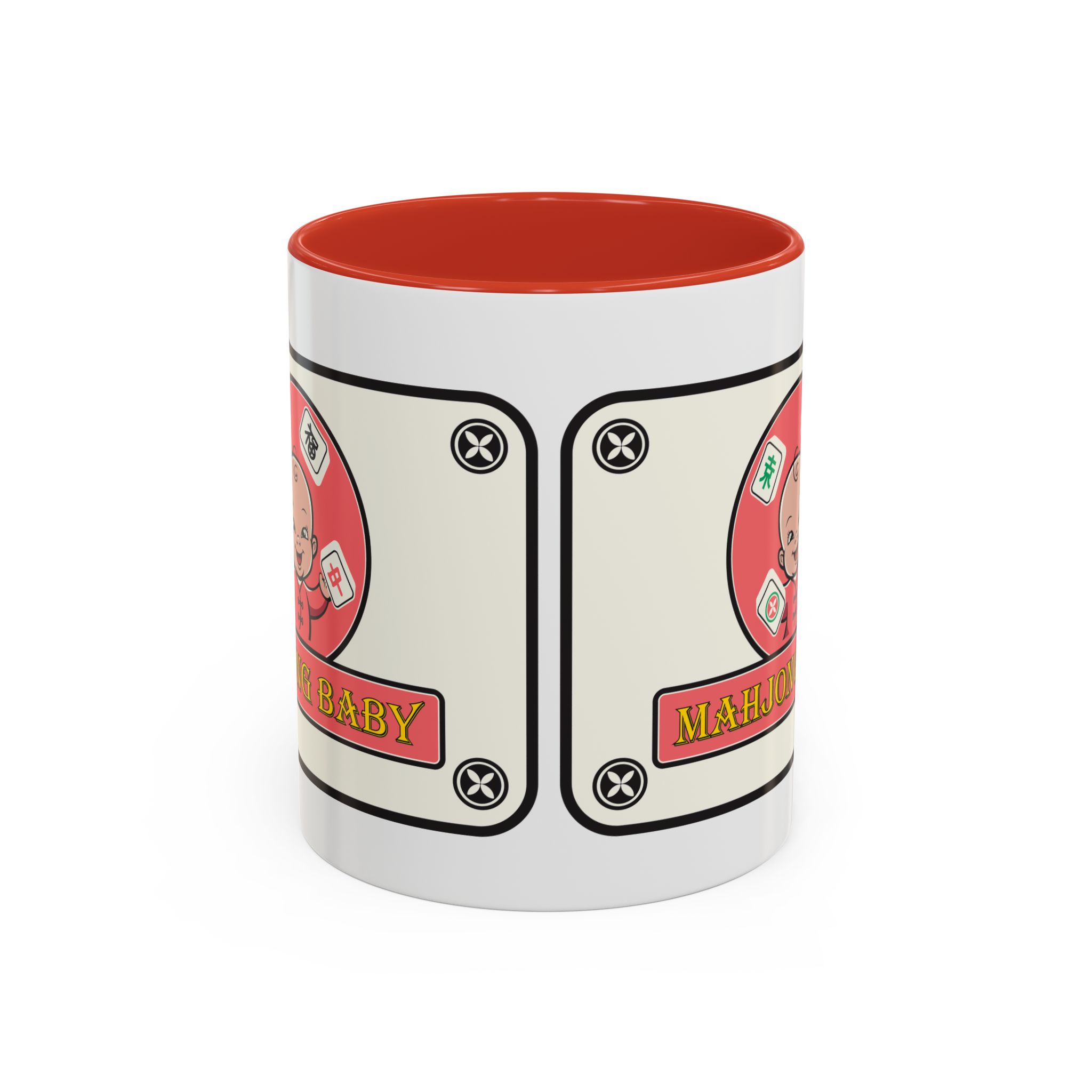 Mahjong Baby Accent Coffee Mug | Retro Ceramic Cup (11oz & 15oz) - Image 13