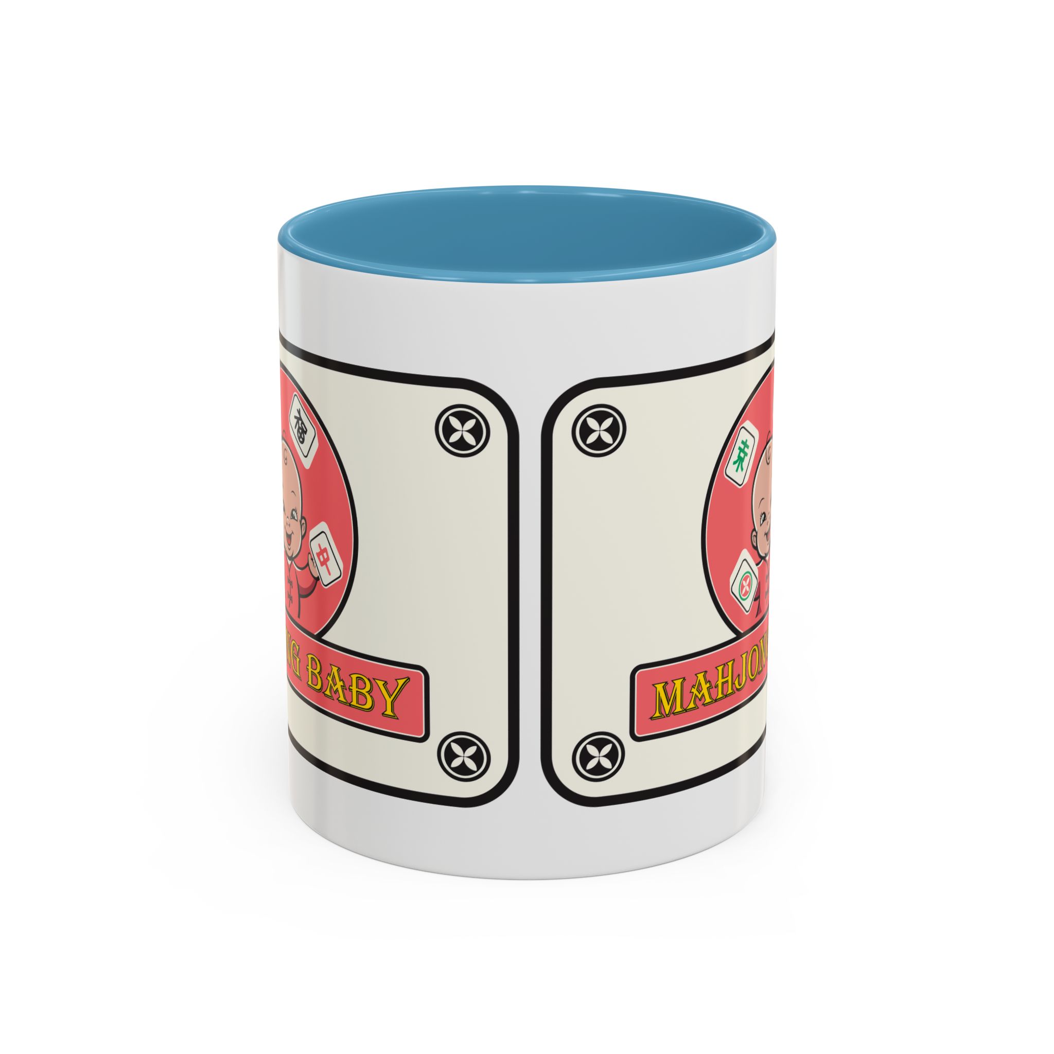 Mahjong Baby Accent Coffee Mug | Retro Ceramic Cup (11oz & 15oz) - Image 49