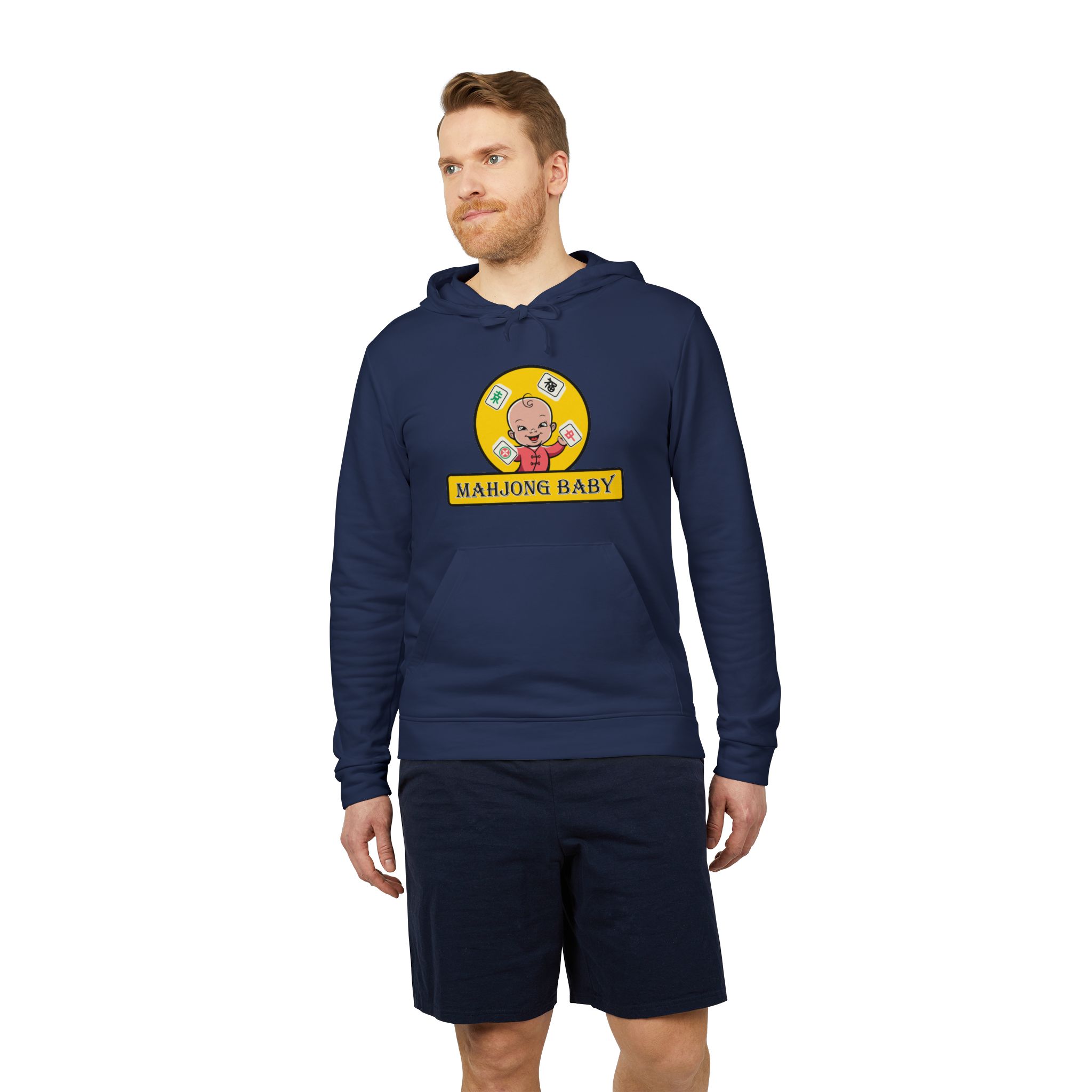 Mahjong Baby Hoodie | Cute Mahjong Graphic Pullover in Yellow - Image 35