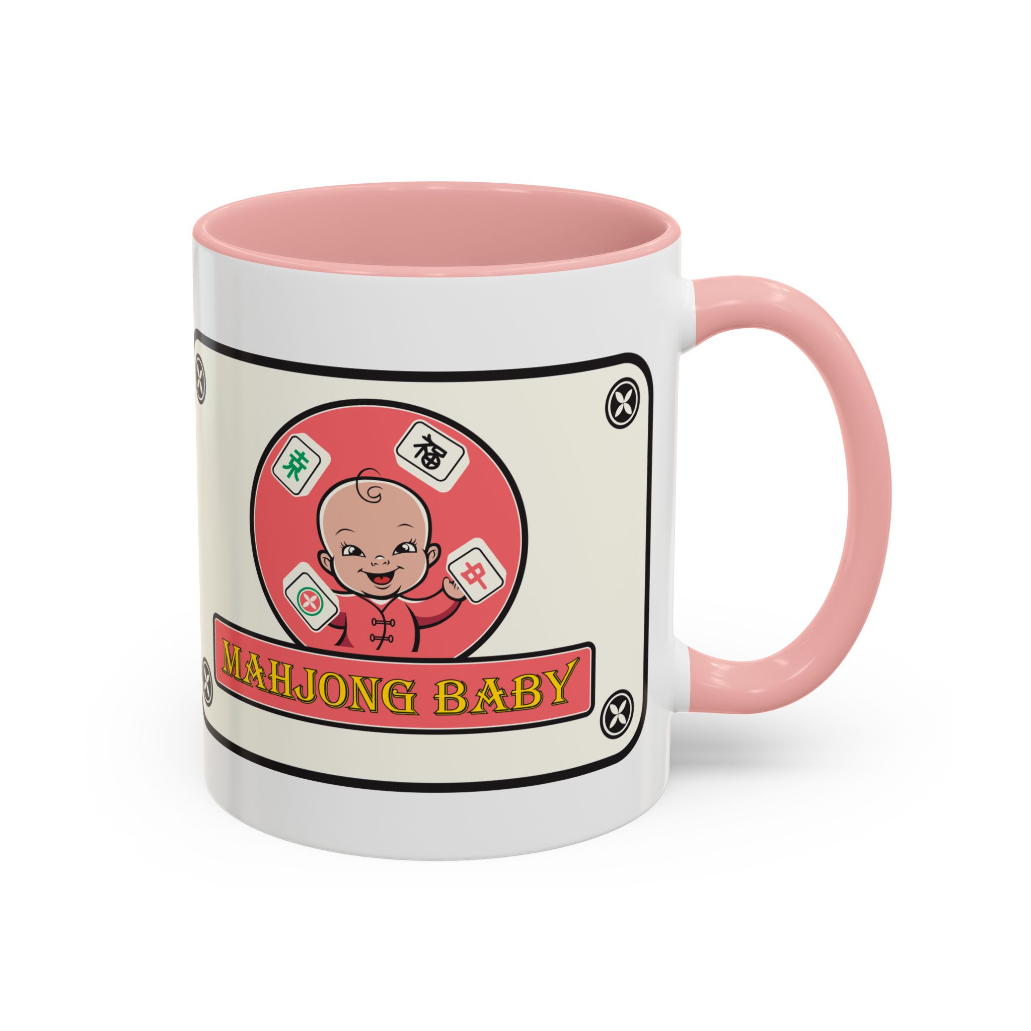 Mahjong Baby Accent Coffee Mug | Retro Ceramic Cup (11oz & 15oz) - Image 38