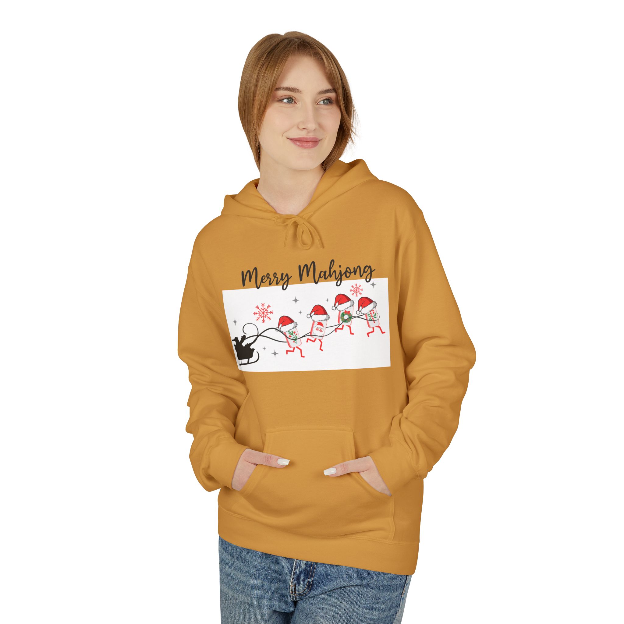 Merry Mahjong Christmas Hoodie | Festive Gnome Holiday Pullover - Image 31