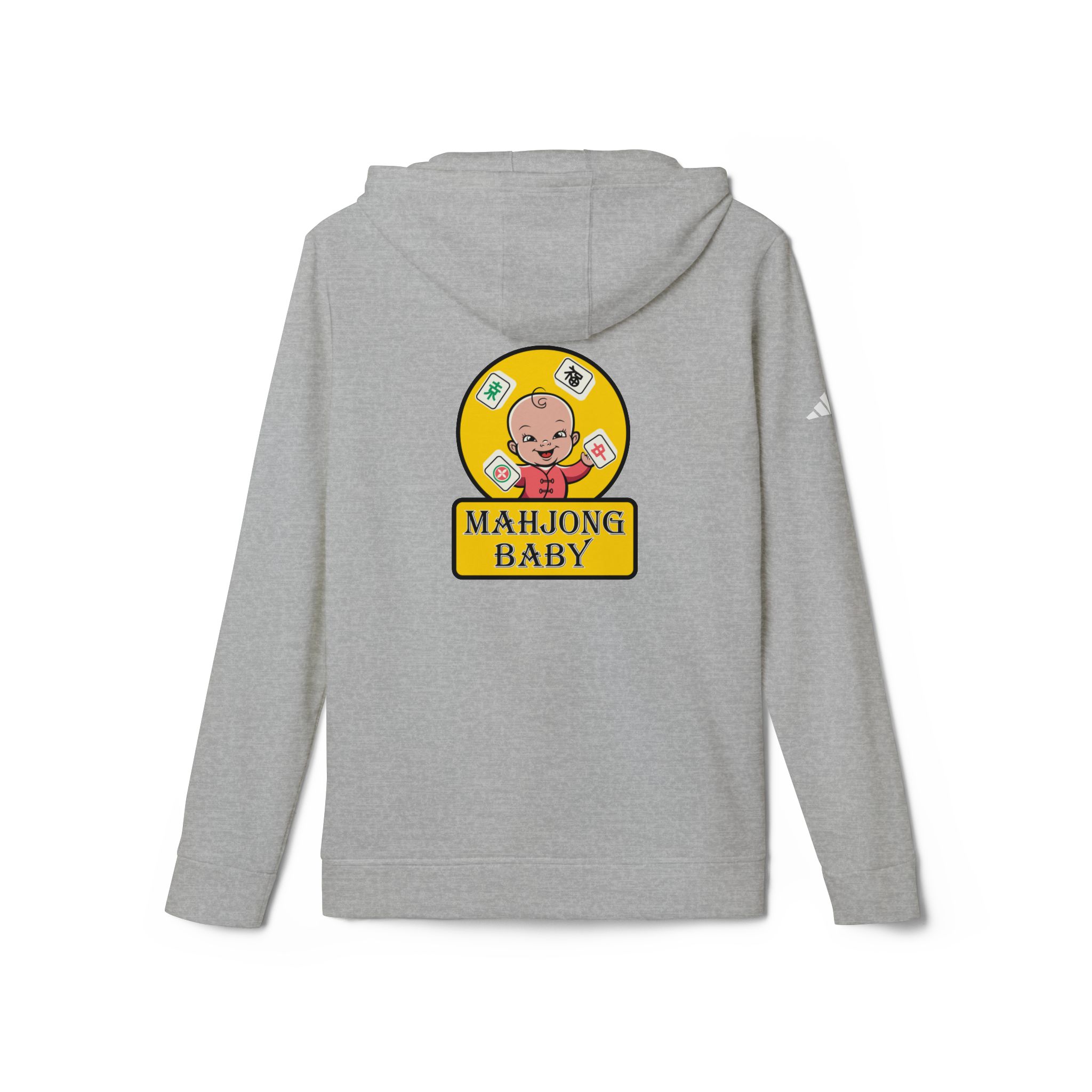 Mahjong Baby Hoodie | Cute Mahjong Graphic Pullover in Yellow - Image 9