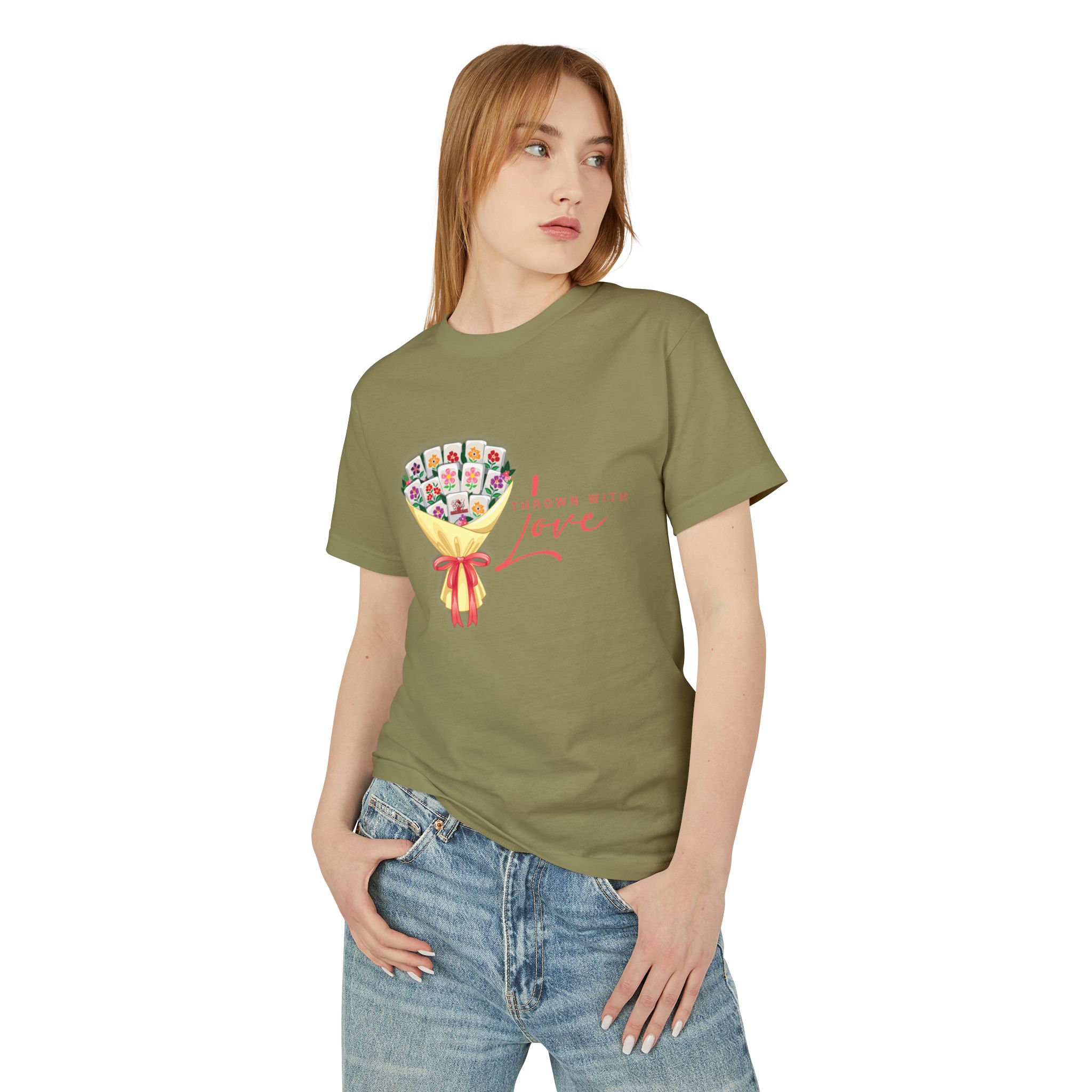 “Thrown With Love” Mahjong T-Shirt — Unisex Soft Cotton Tee - Image 8