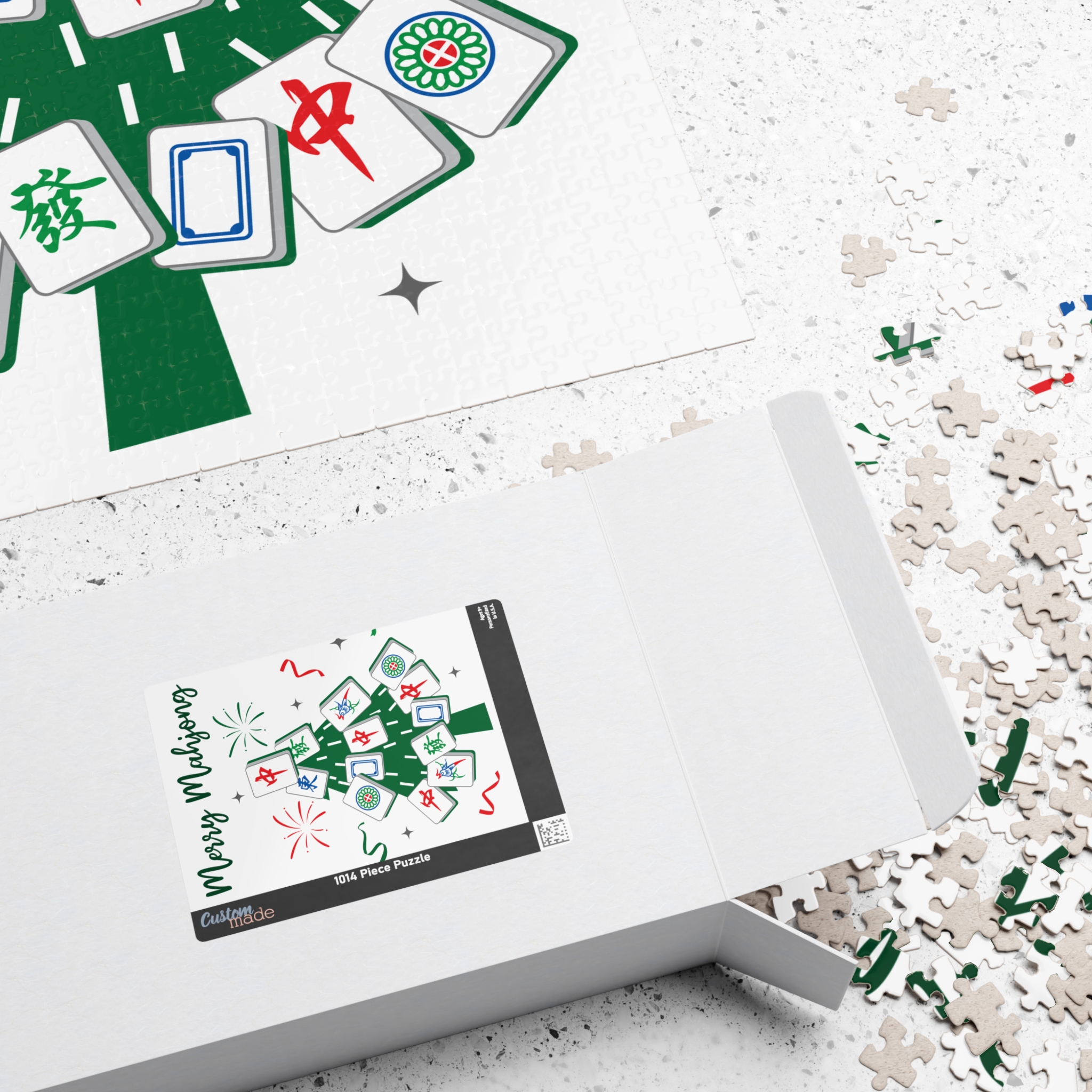 Merry Mahjong Christmas Puzzle | Holiday Mahjong Jigsaw (110–1014 Pieces) - Image 4