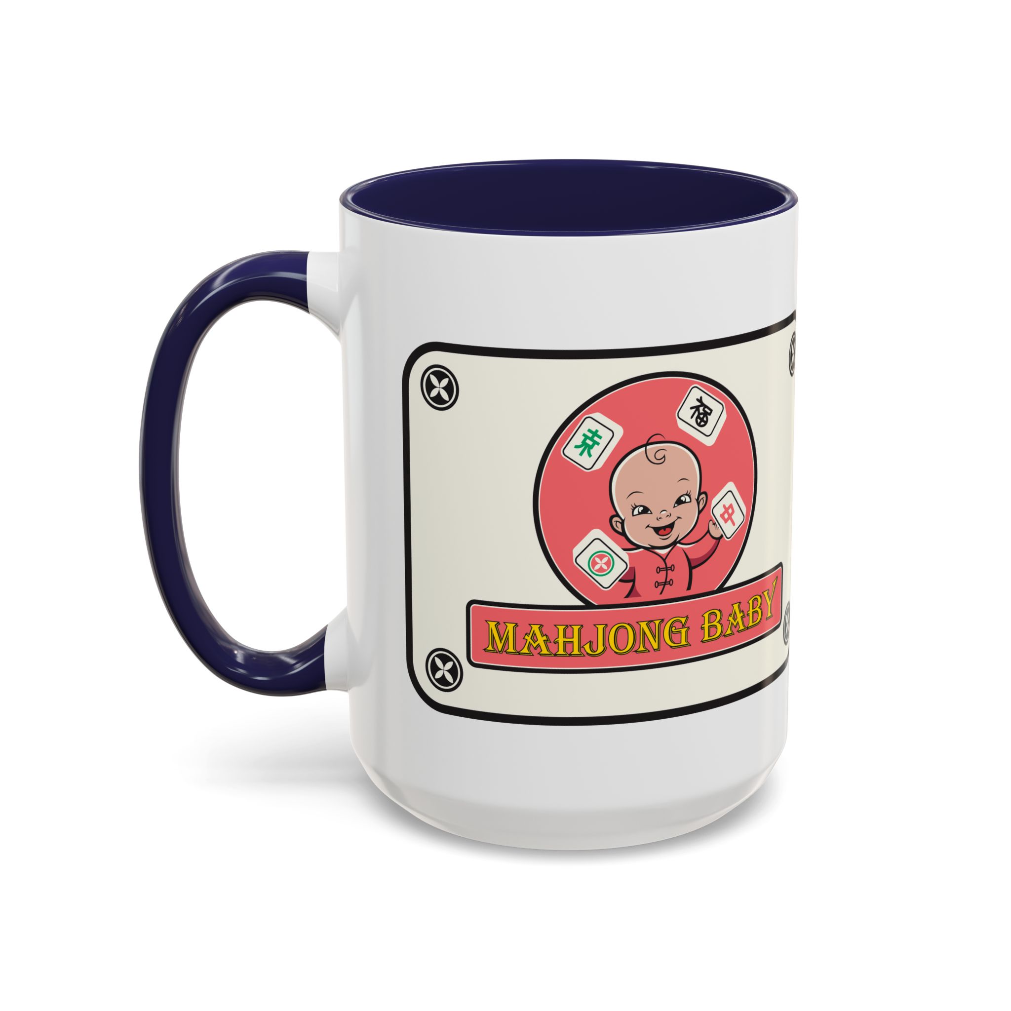Mahjong Baby Accent Coffee Mug | Retro Ceramic Cup (11oz & 15oz) - Image 27