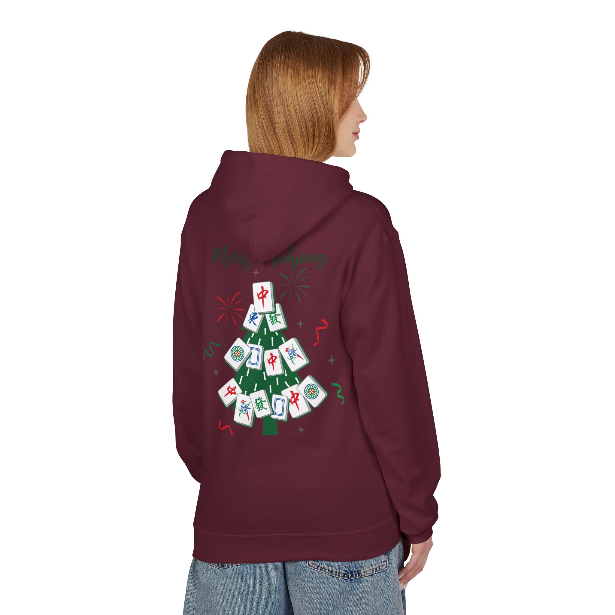 Merry Mahjong Christmas Hoodie | Festive Gnome Holiday Pullover - Image 40