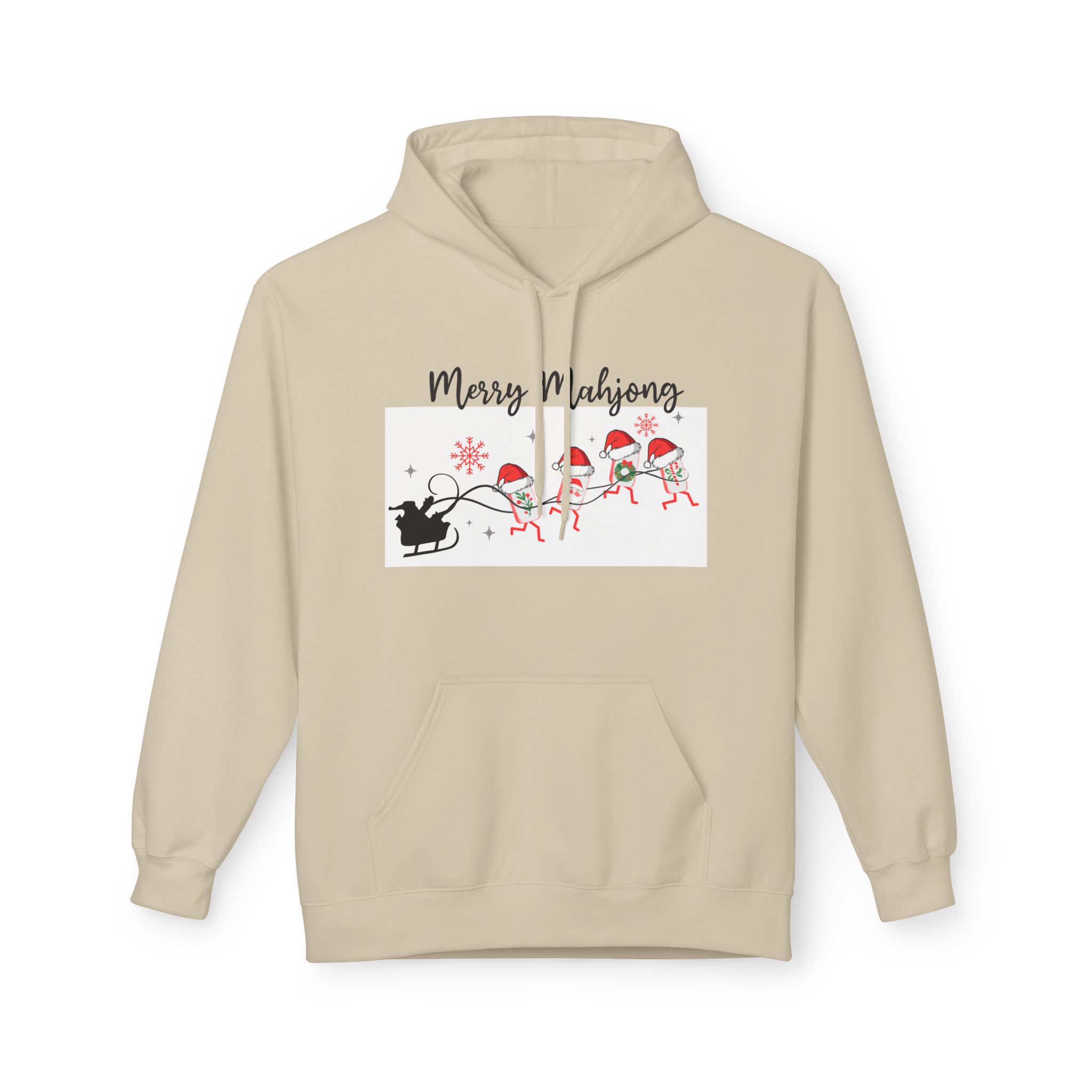 Merry Mahjong Christmas Hoodie | Festive Gnome Holiday Pullover - Image 17