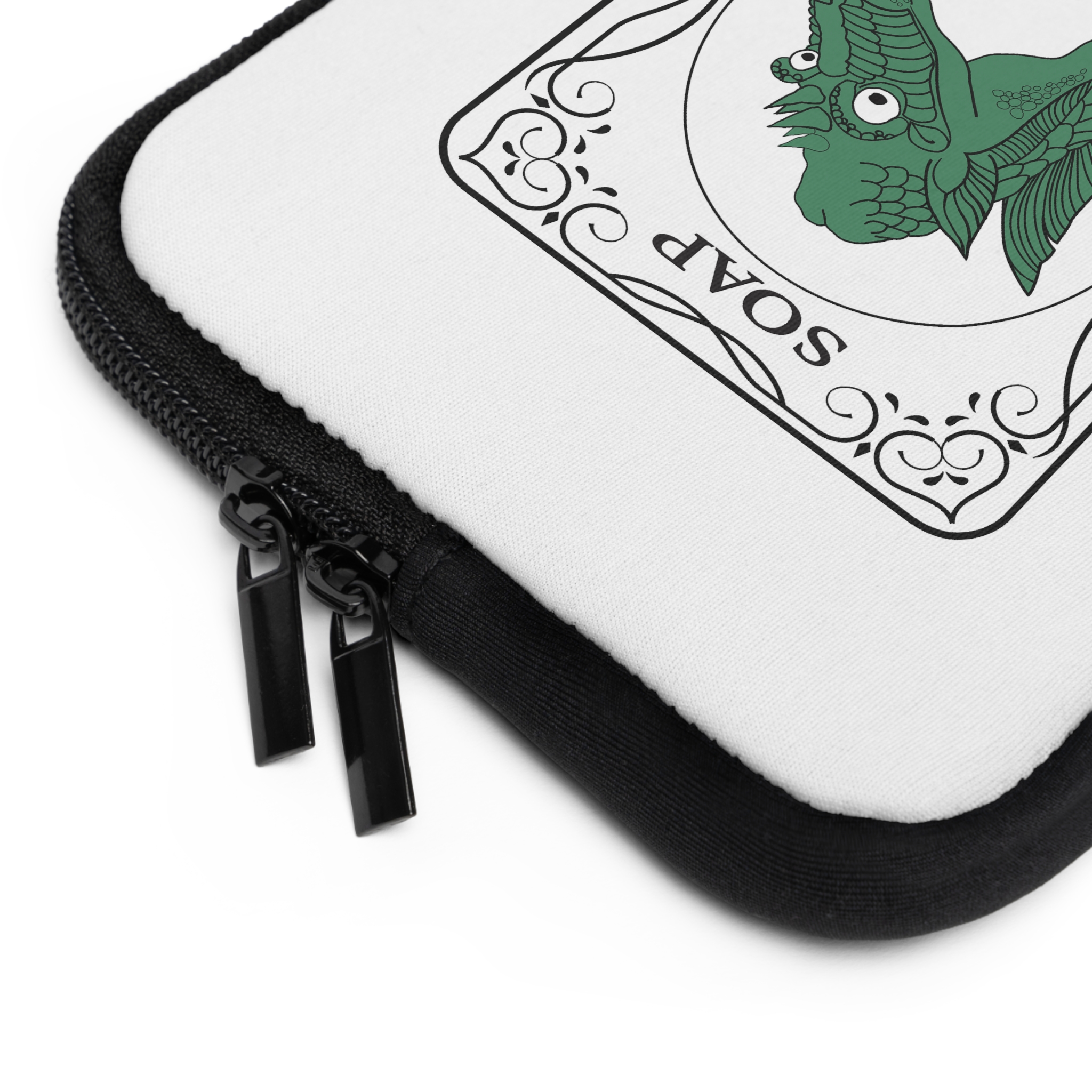 Soap Dragon Laptop Sleeve by Mahjong Baby | Water-Resistant Neoprene Laptop Case (7”–17”) - Image 4