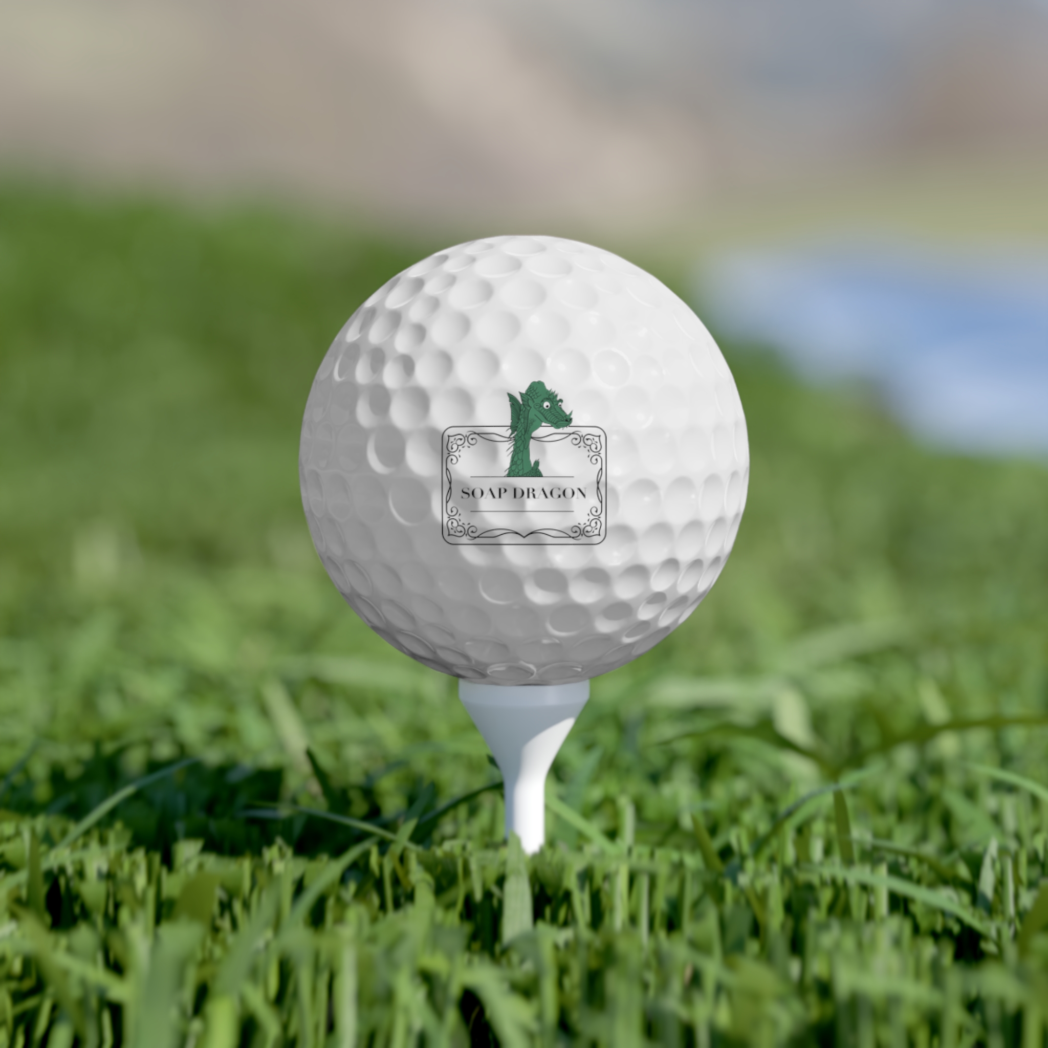 Soap Dragon Golf Balls by Mahjong Baby | Custom Printed Surlyn Golf Balls (6-Pack) - Image 4
