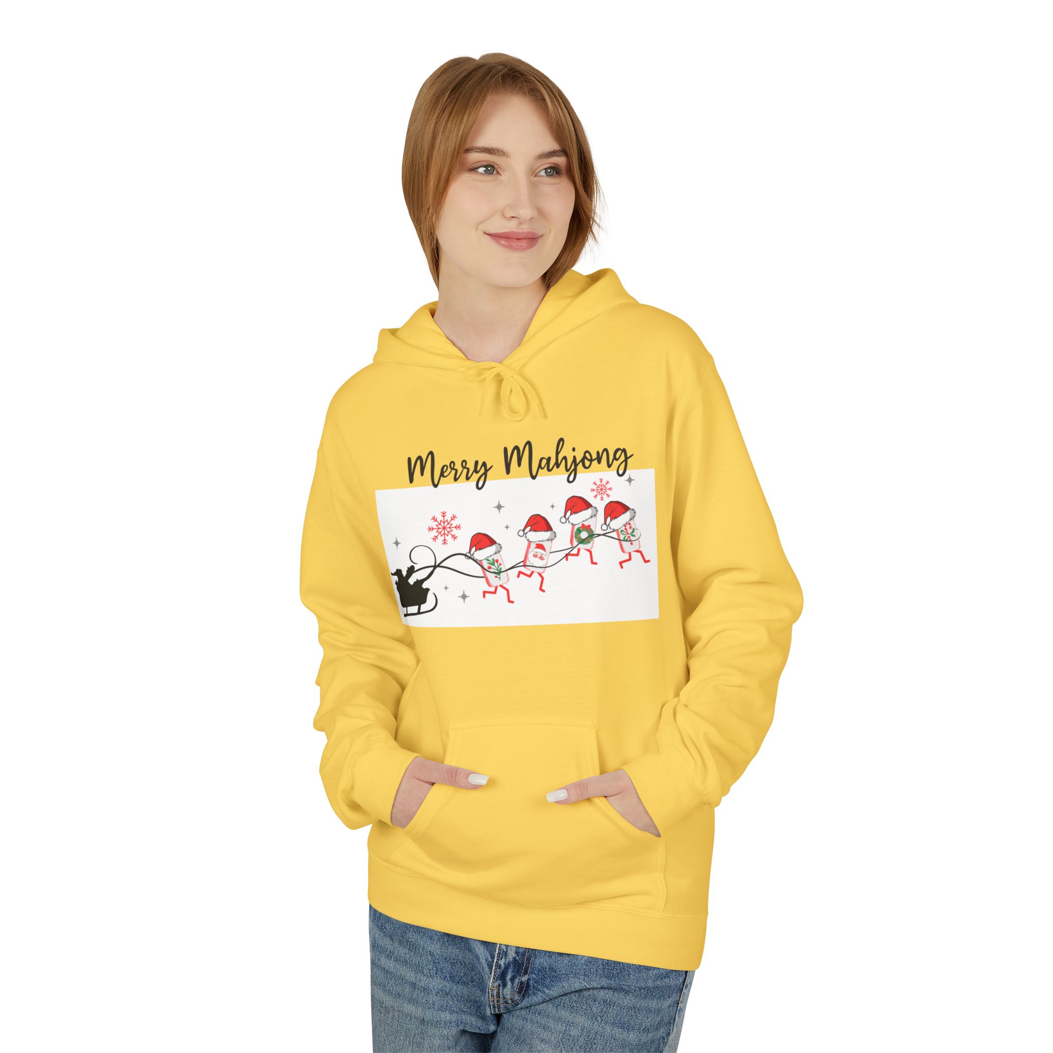 Merry Mahjong Christmas Hoodie | Festive Gnome Holiday Pullover - Image 43