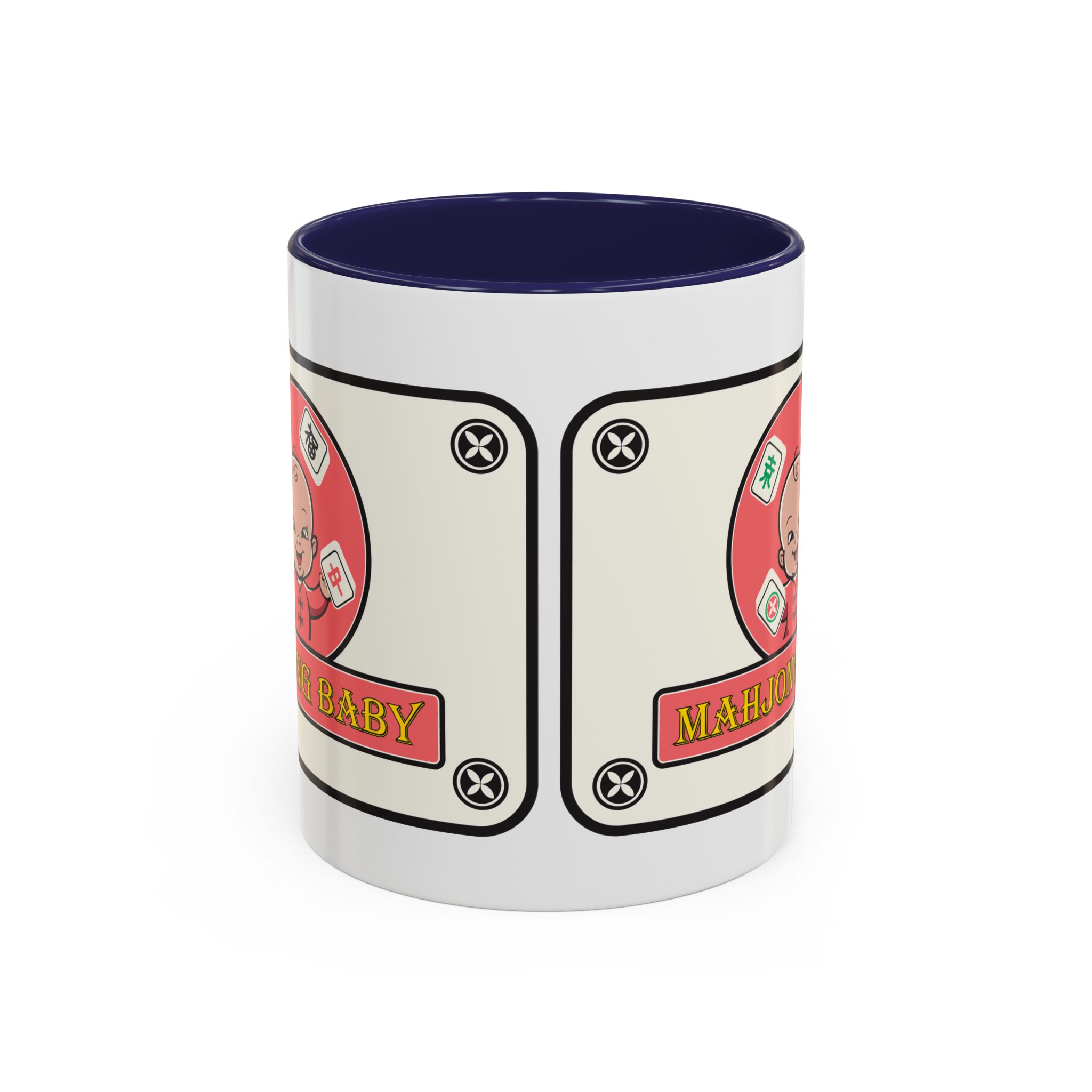 Mahjong Baby Accent Coffee Mug | Retro Ceramic Cup (11oz & 15oz) - Image 7