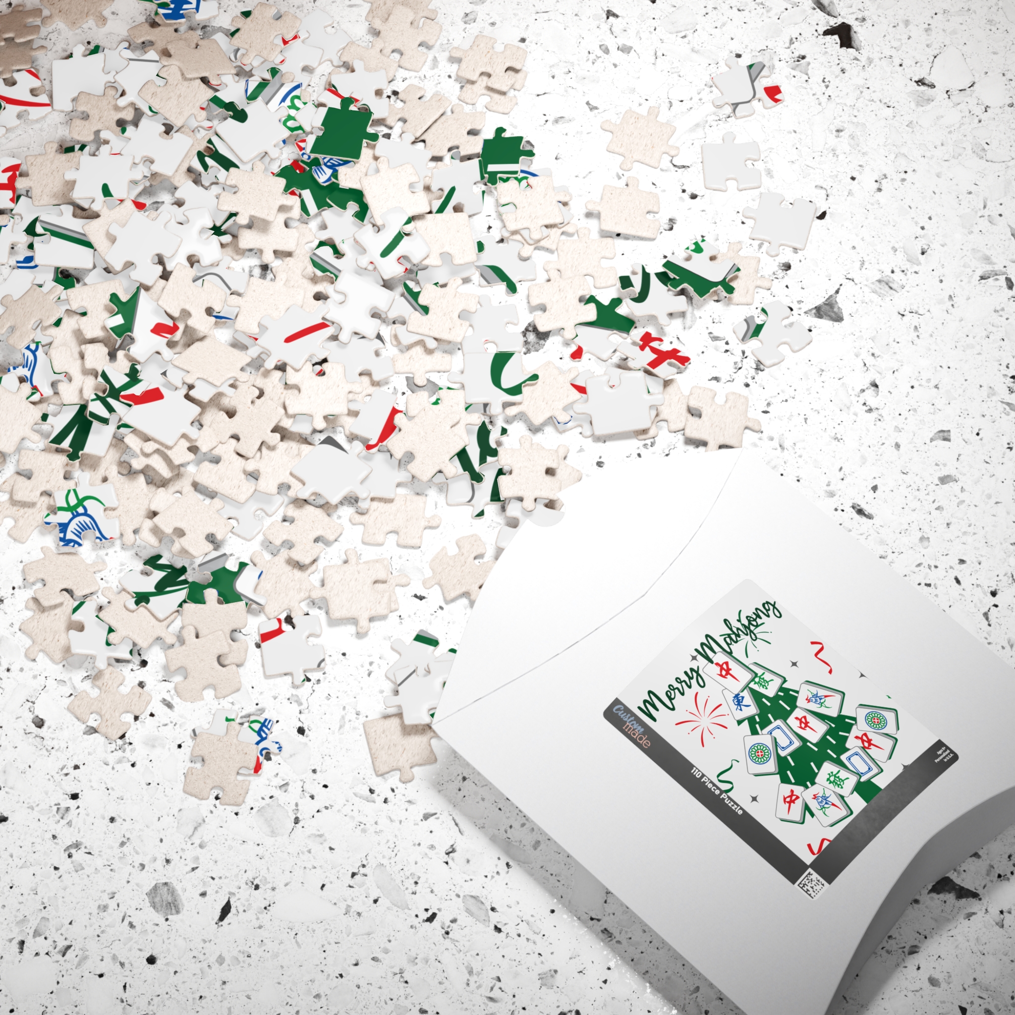 Merry Mahjong Christmas Puzzle | Holiday Mahjong Jigsaw (110–1014 Pieces) - Image 24