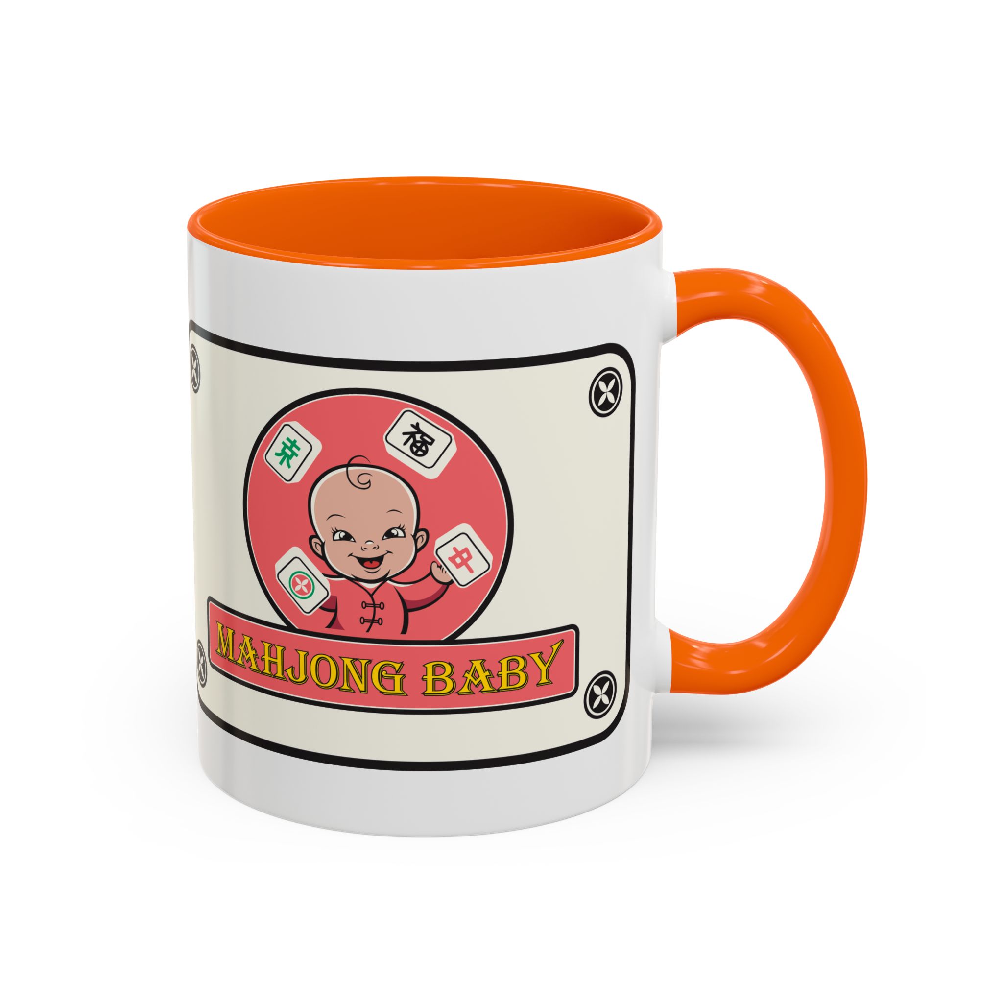 Mahjong Baby Accent Coffee Mug | Retro Ceramic Cup (11oz & 15oz) - Image 62