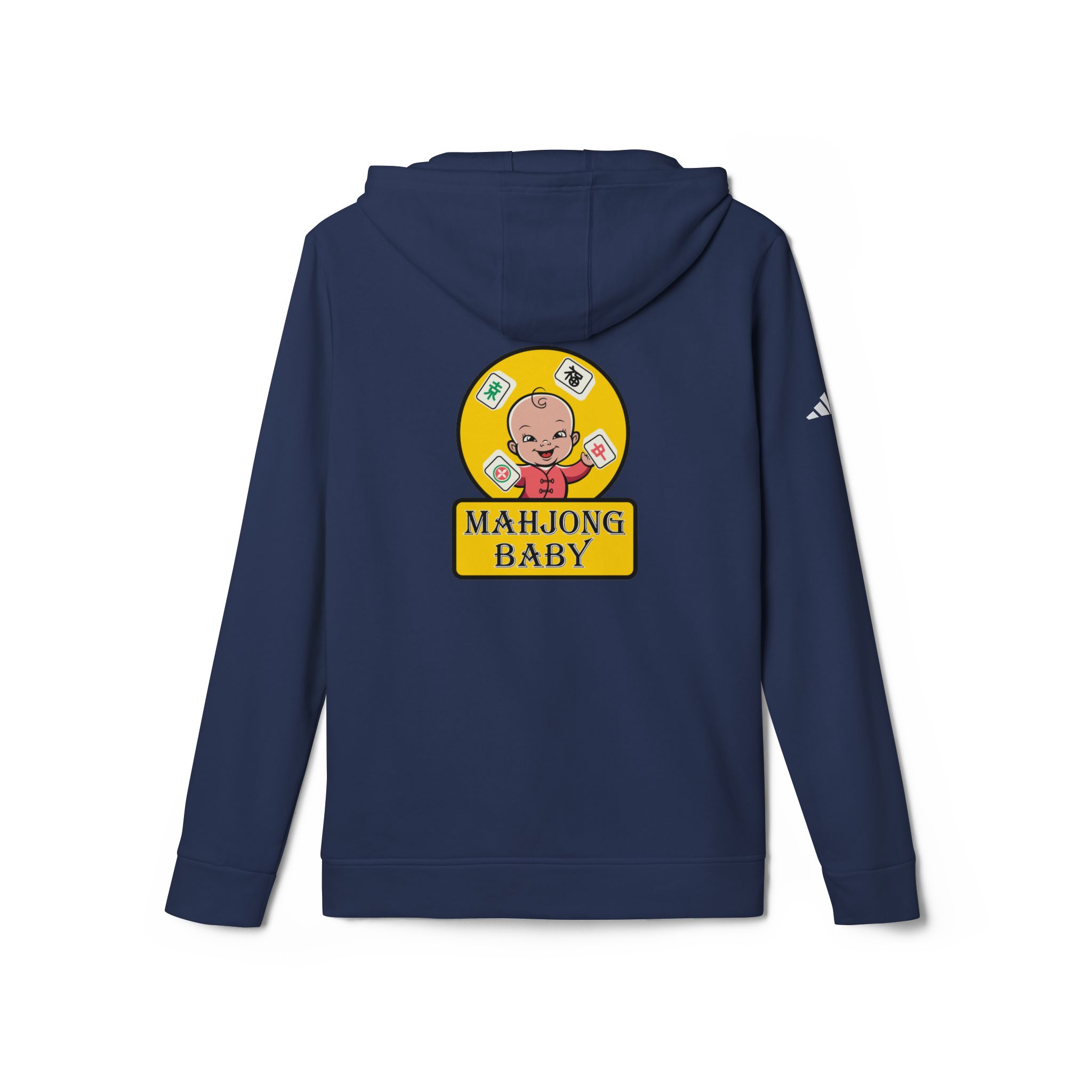 Mahjong Baby Hoodie | Cute Mahjong Graphic Pullover in Yellow - Image 30