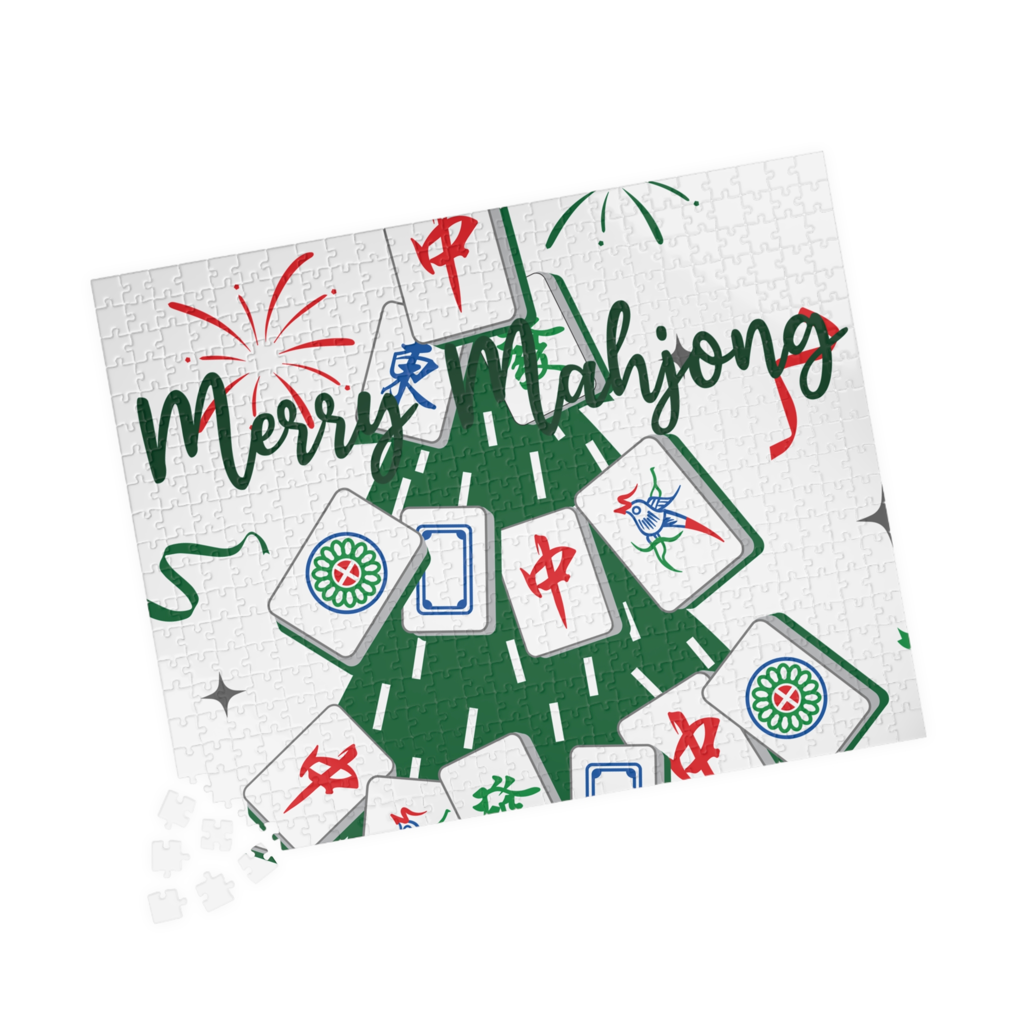 Merry Mahjong Christmas Puzzle | Holiday Mahjong Jigsaw (110–1014 Pieces) - Image 15