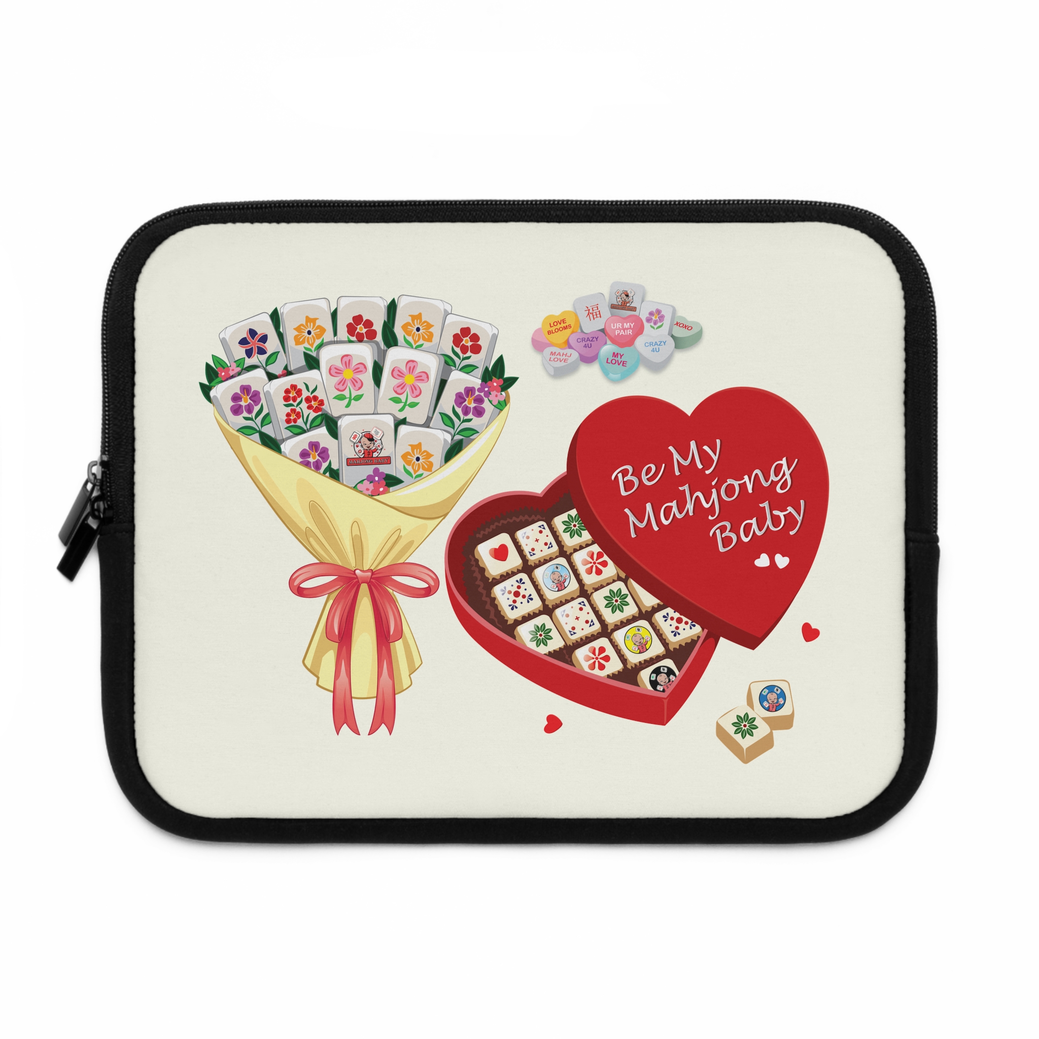 💕 “Be My Mahjong Baby” Laptop Sleeve — Playful Mahjong Valentine Tech Case - Image 5