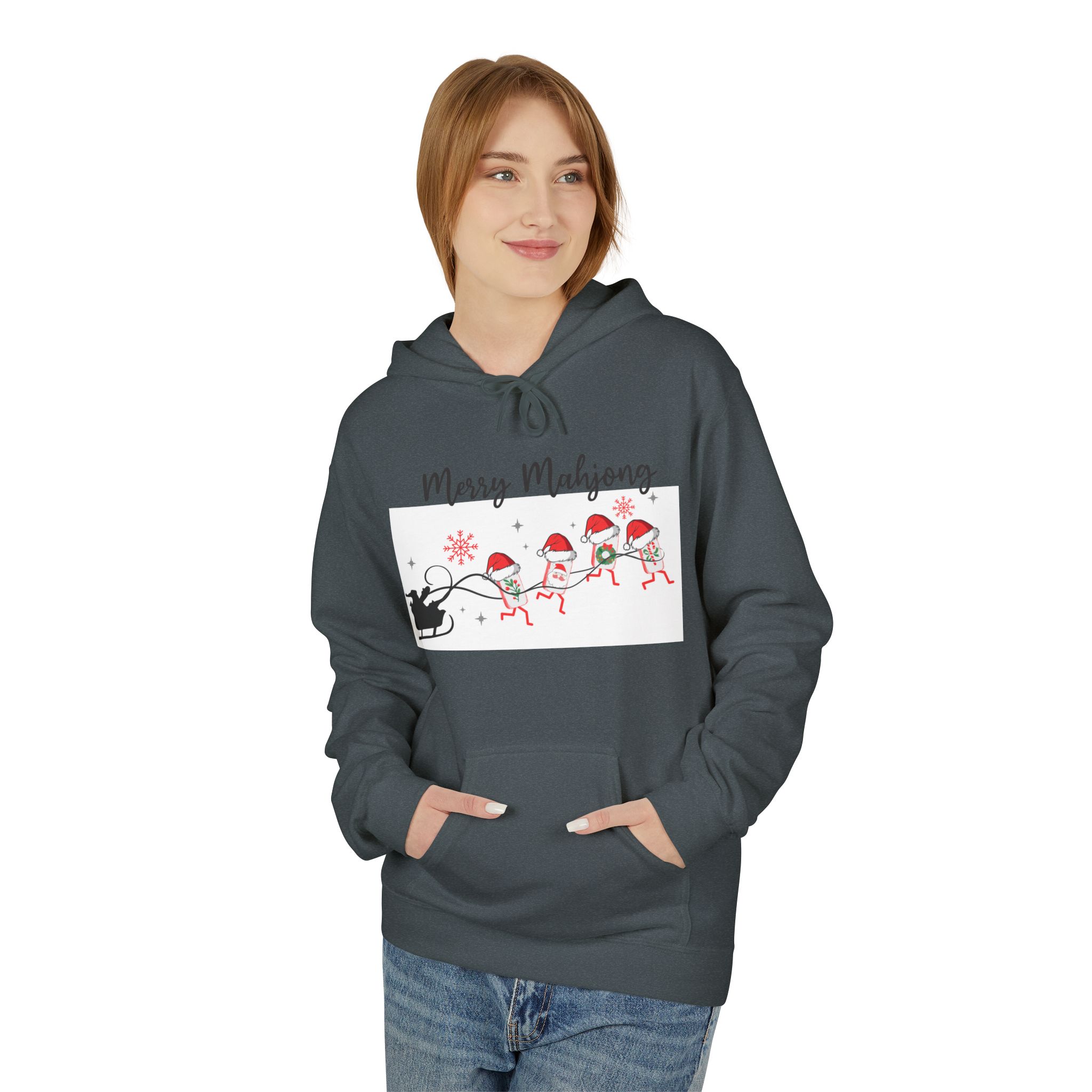 Merry Mahjong Christmas Hoodie | Festive Gnome Holiday Pullover - Image 47