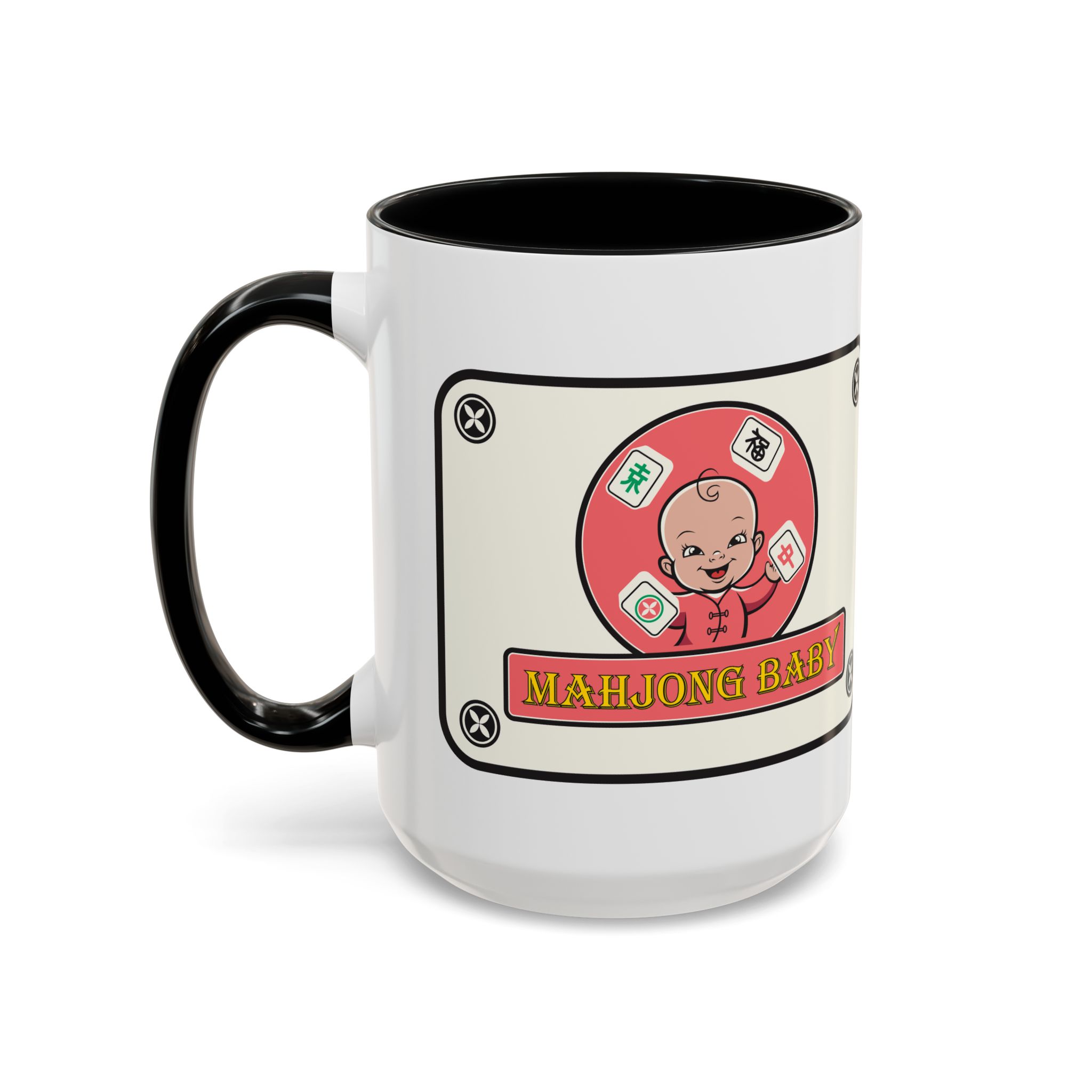 Mahjong Baby Accent Coffee Mug | Retro Ceramic Cup (11oz & 15oz) - Image 21