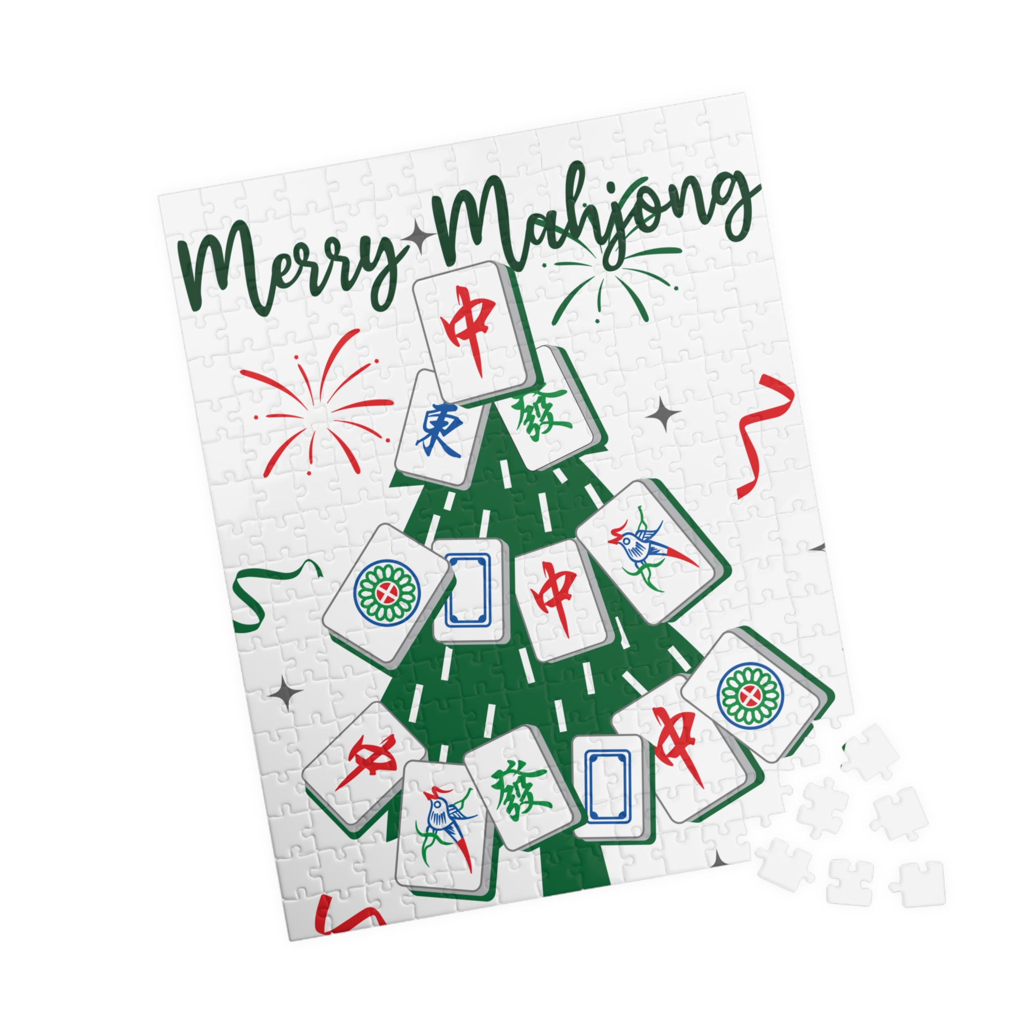 Merry Mahjong Christmas Puzzle | Holiday Mahjong Jigsaw (110–1014 Pieces) - Image 27