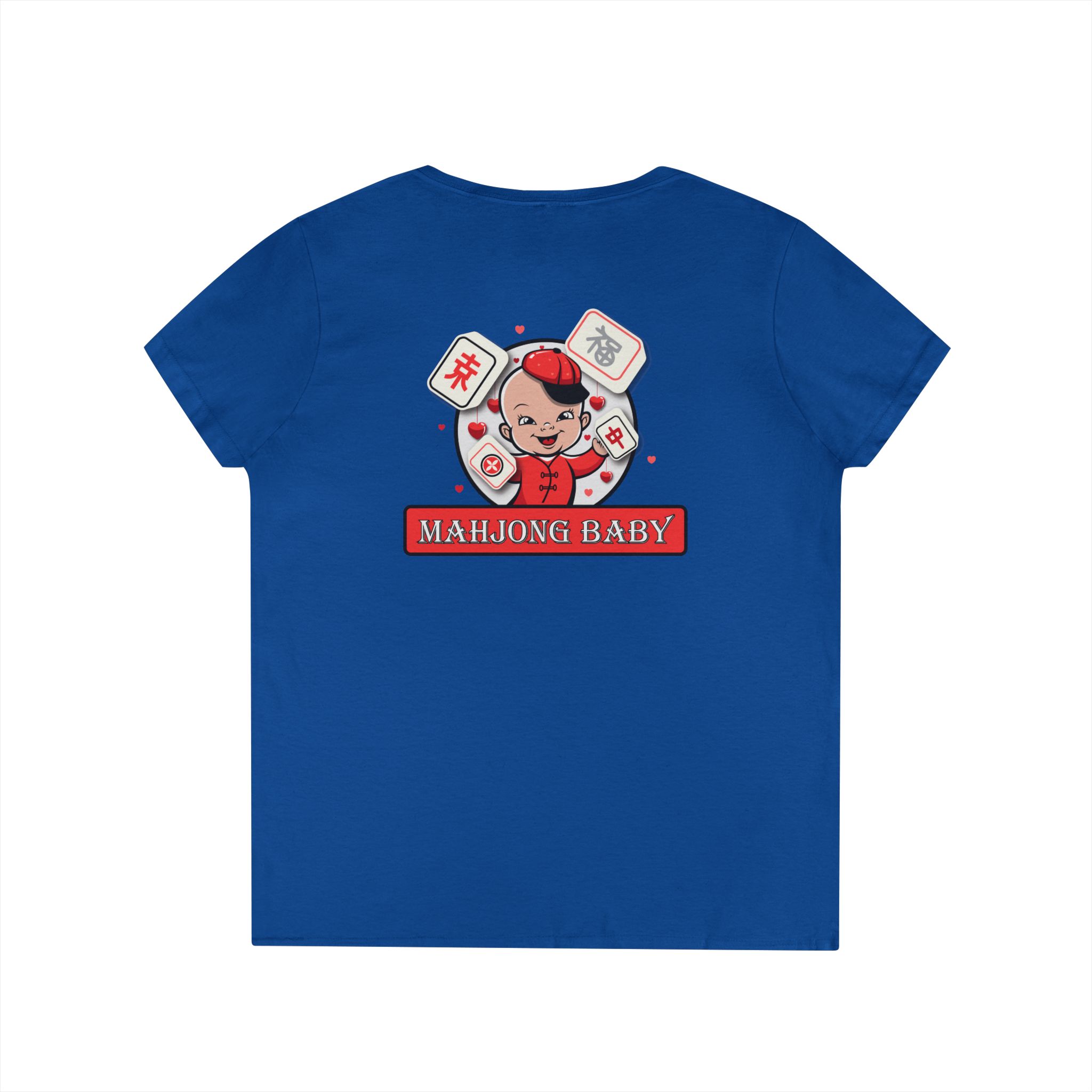 Thrown With Love Classic Mahjong Women’s V-Neck T-Shirt - Image 23