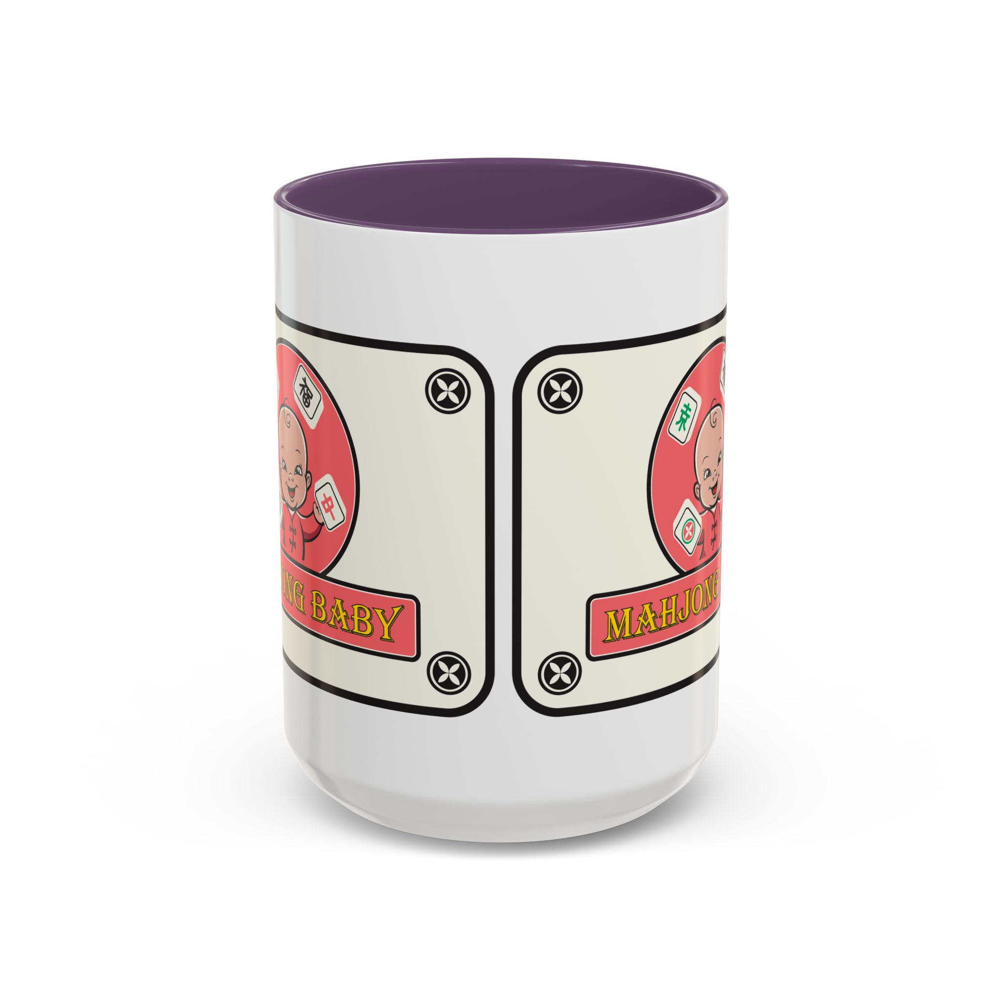 Mahjong Baby Accent Coffee Mug | Retro Ceramic Cup (11oz & 15oz) - Image 85