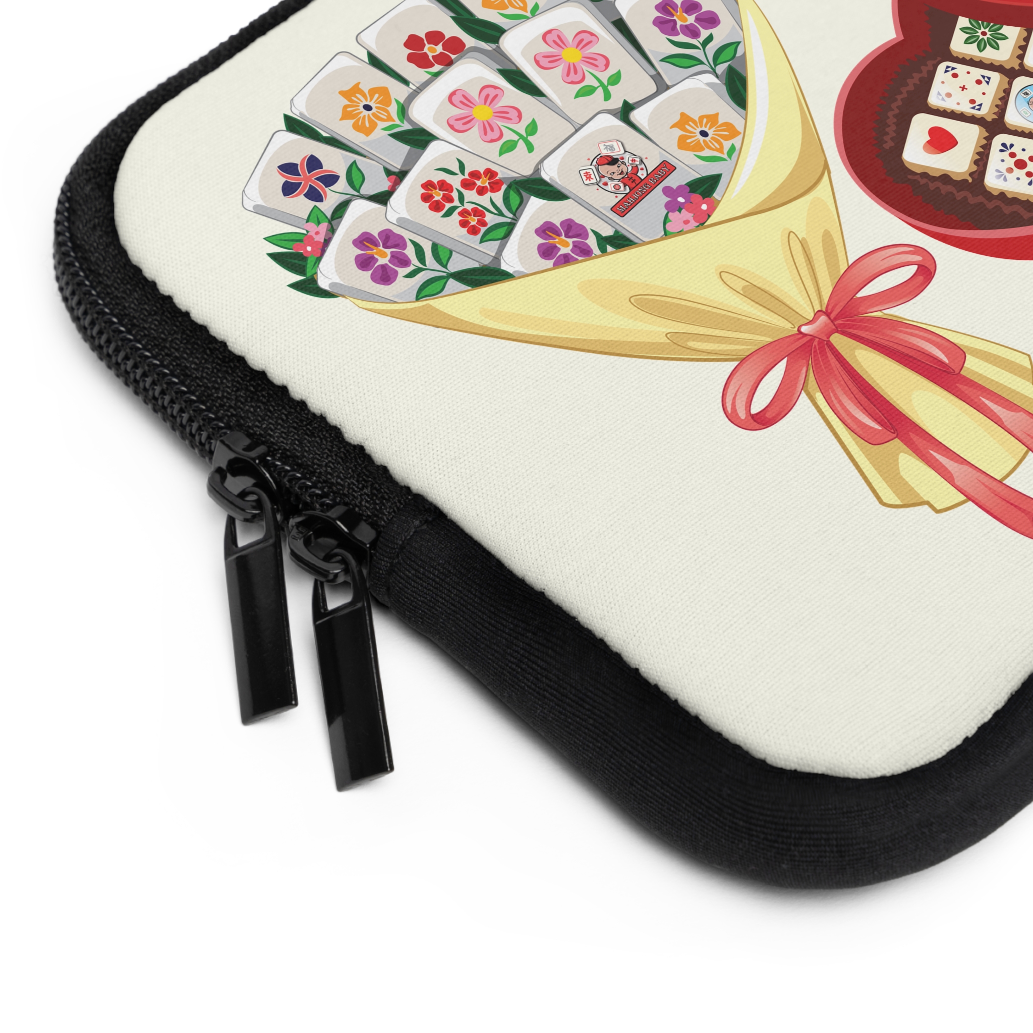 💕 “Be My Mahjong Baby” Laptop Sleeve — Playful Mahjong Valentine Tech Case - Image 3