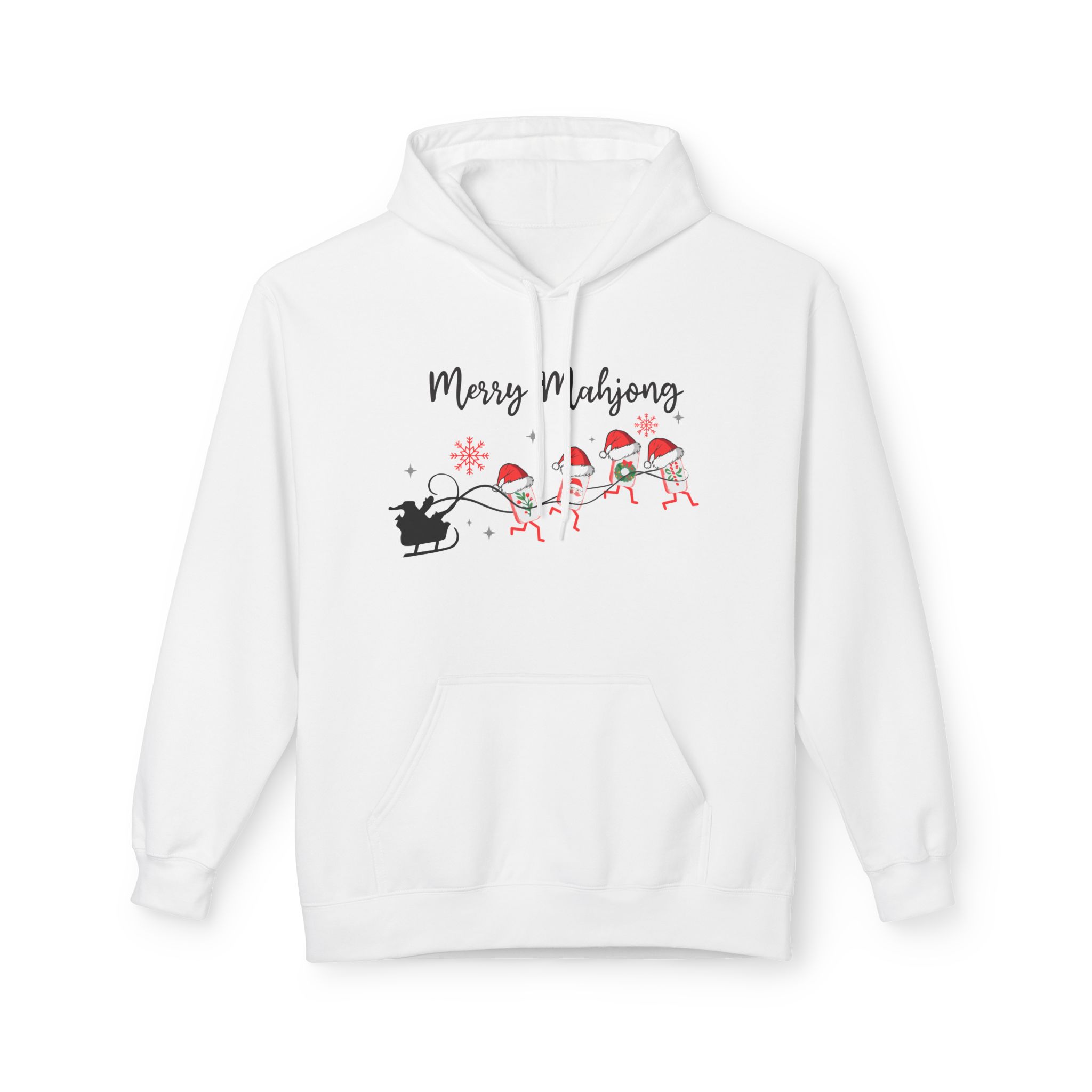 Merry Mahjong Christmas Hoodie | Festive Gnome Holiday Pullover - Image 2