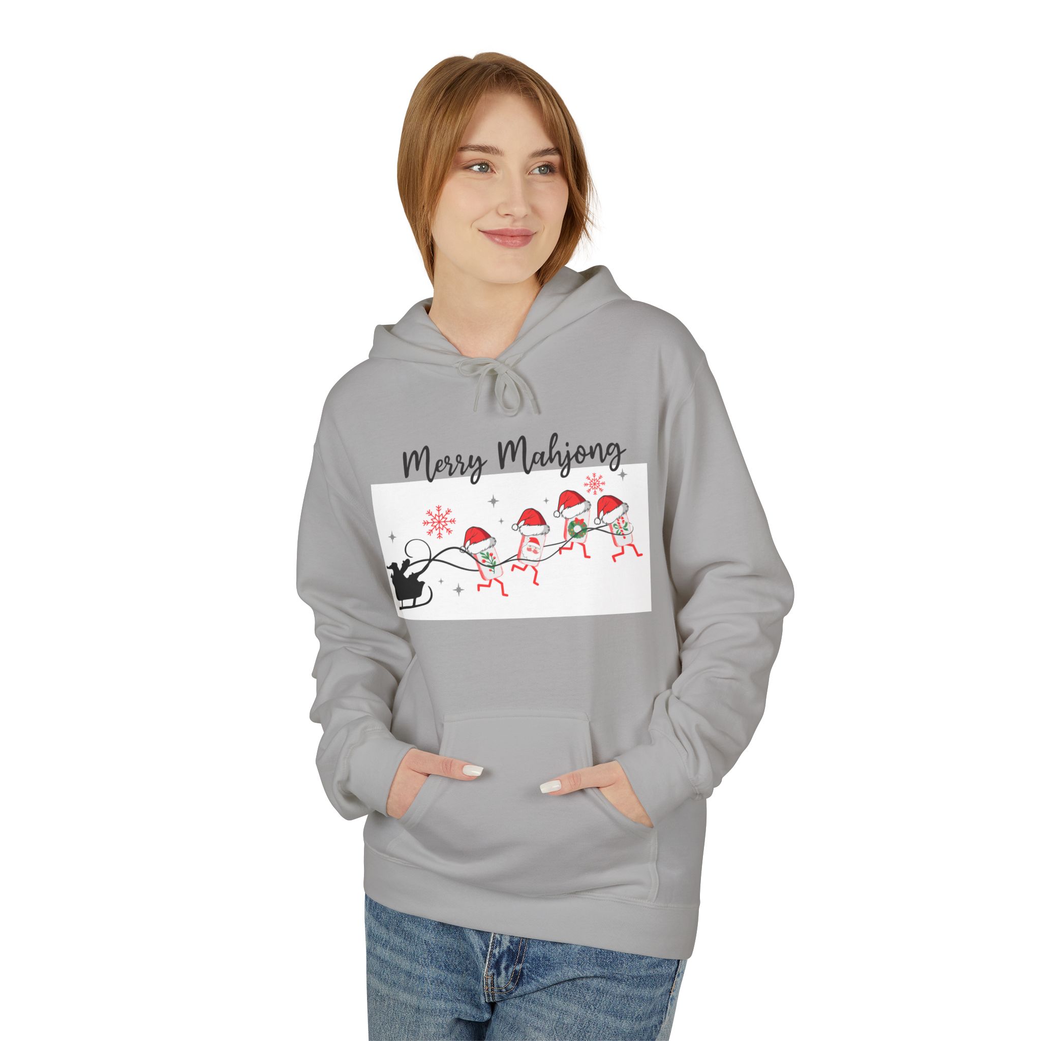 Merry Mahjong Christmas Hoodie | Festive Gnome Holiday Pullover - Image 7