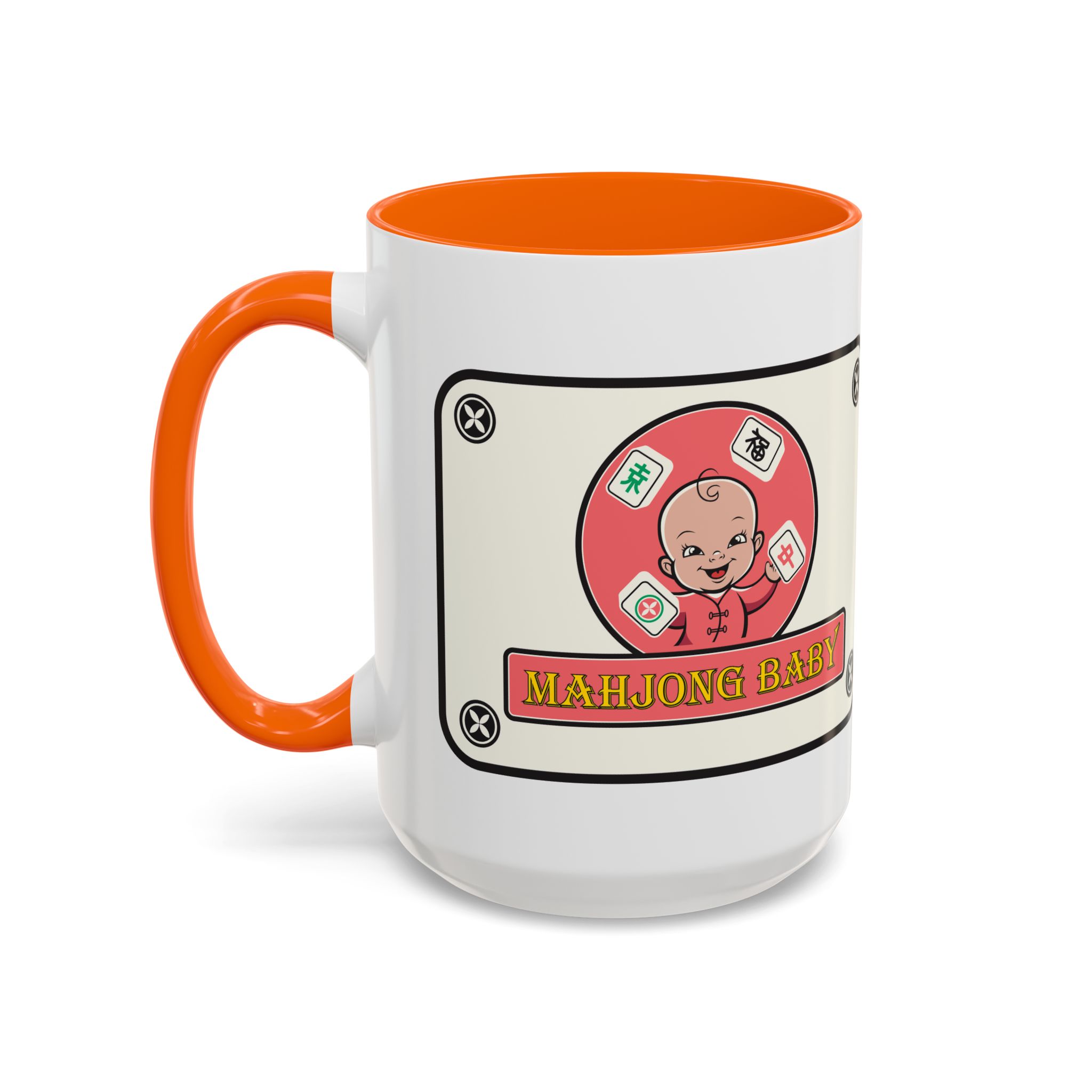 Mahjong Baby Accent Coffee Mug | Retro Ceramic Cup (11oz & 15oz) - Image 81