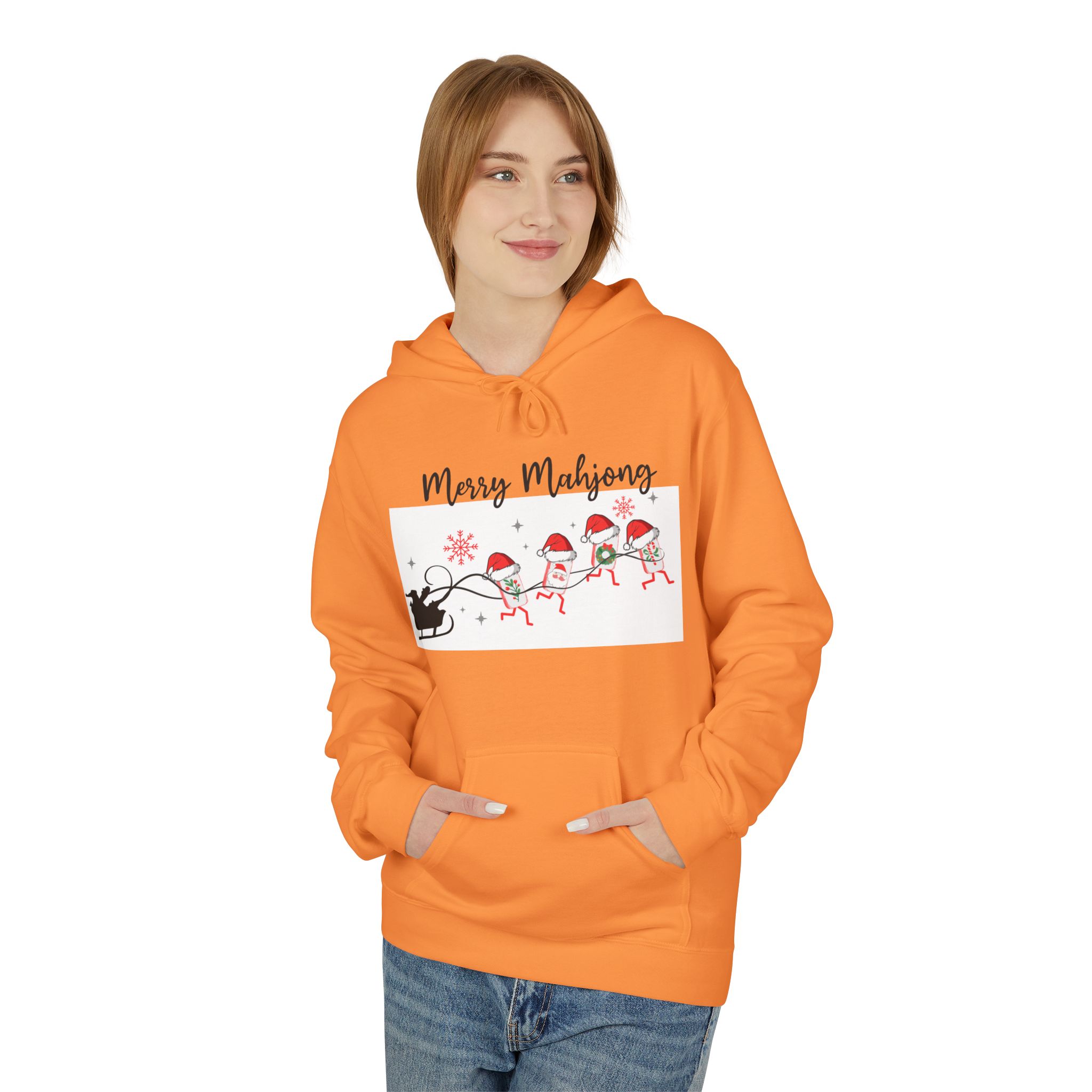 Merry Mahjong Christmas Hoodie | Festive Gnome Holiday Pullover - Image 35