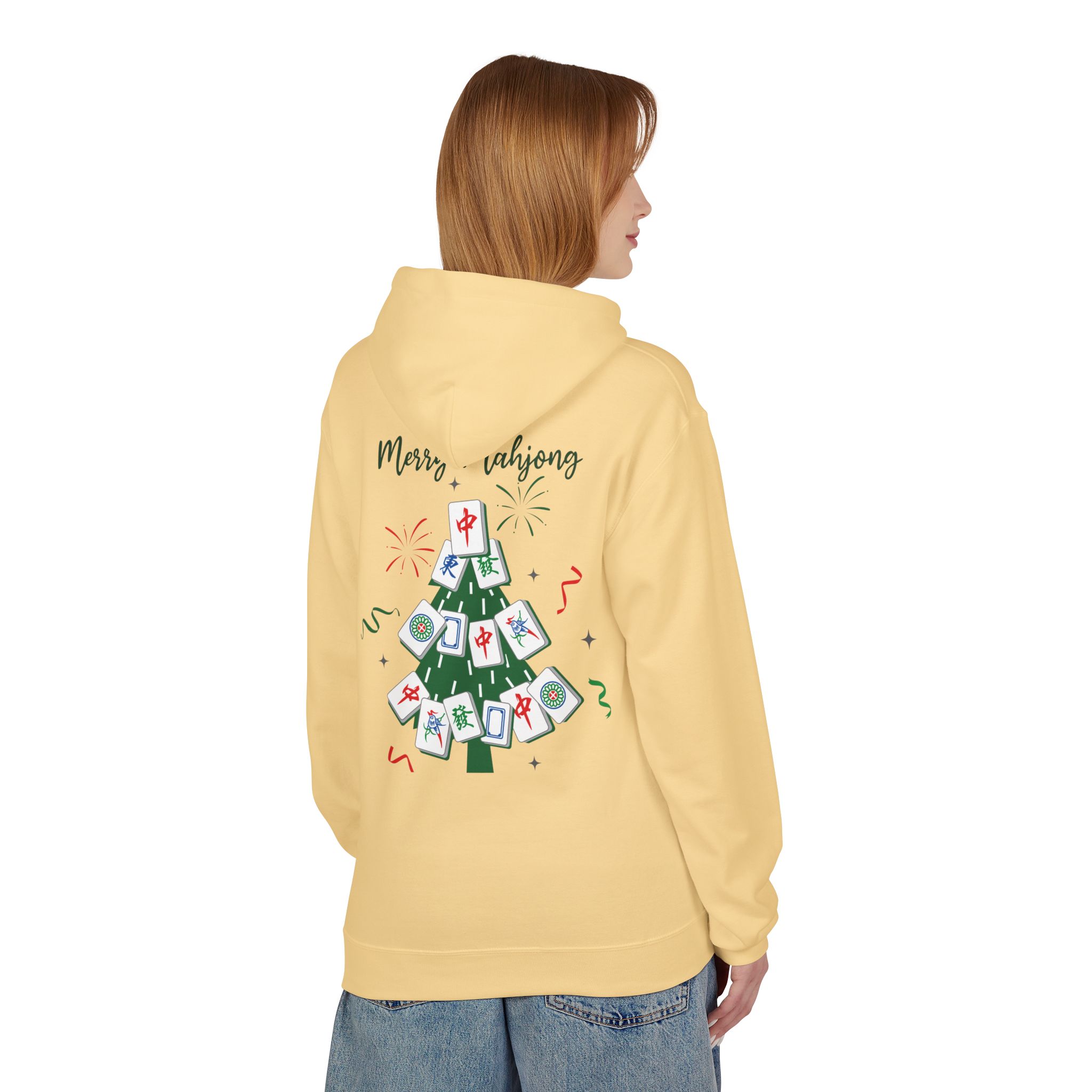 Merry Mahjong Christmas Hoodie | Festive Gnome Holiday Pullover - Image 24