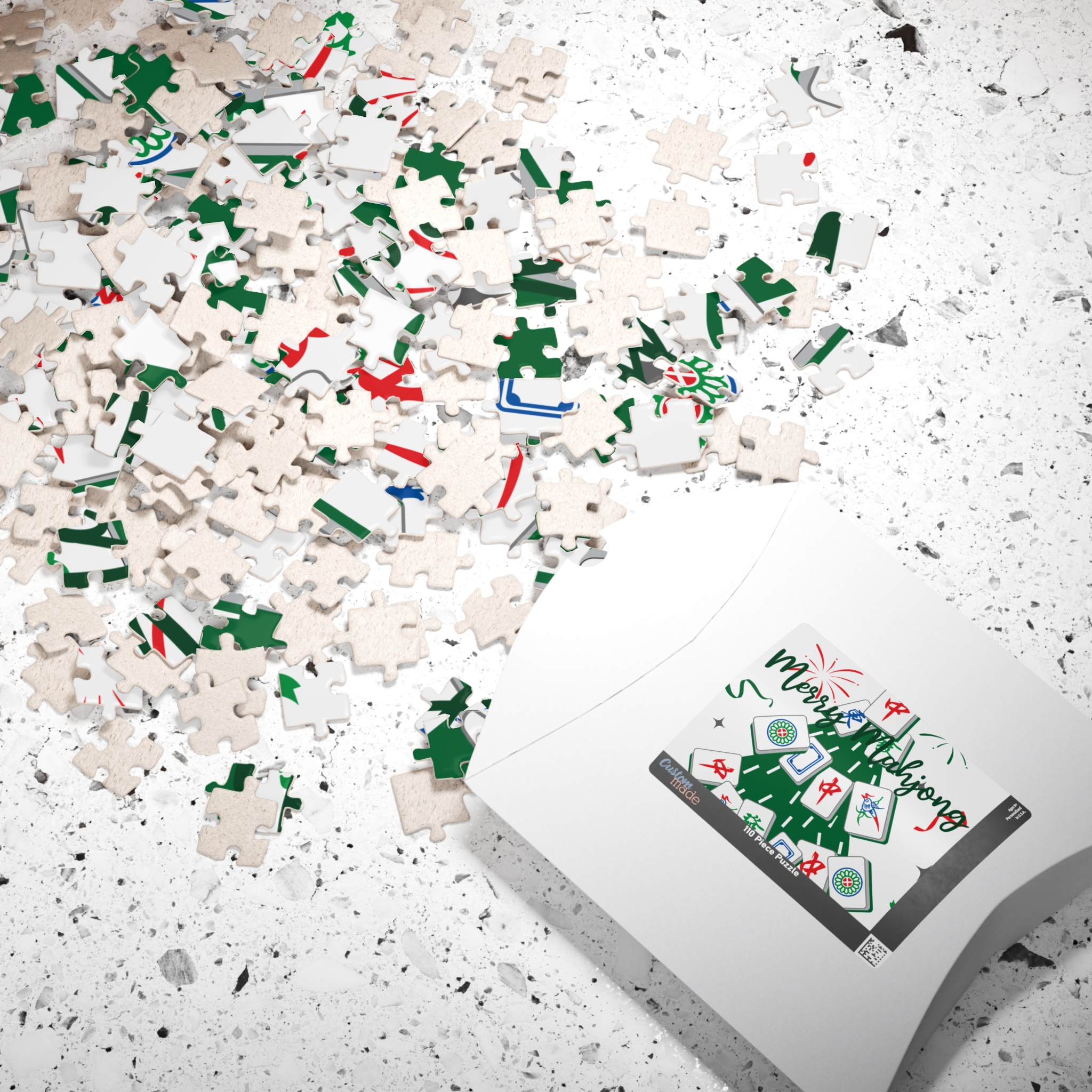 Merry Mahjong Christmas Puzzle | Holiday Mahjong Jigsaw (110–1014 Pieces) - Image 8