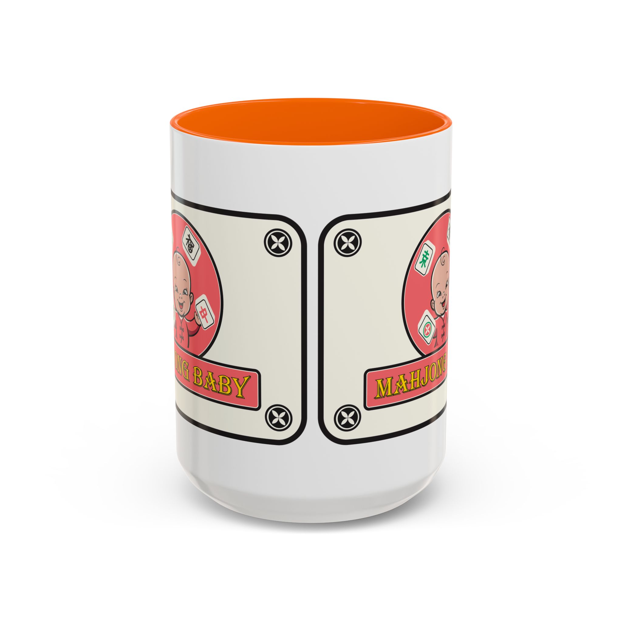 Mahjong Baby Accent Coffee Mug | Retro Ceramic Cup (11oz & 15oz) - Image 79