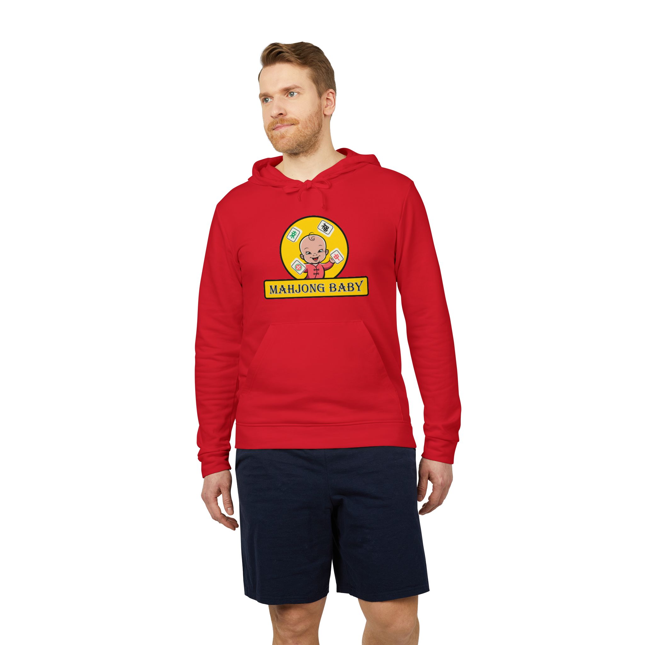 Mahjong Baby Hoodie | Cute Mahjong Graphic Pullover in Yellow - Image 49