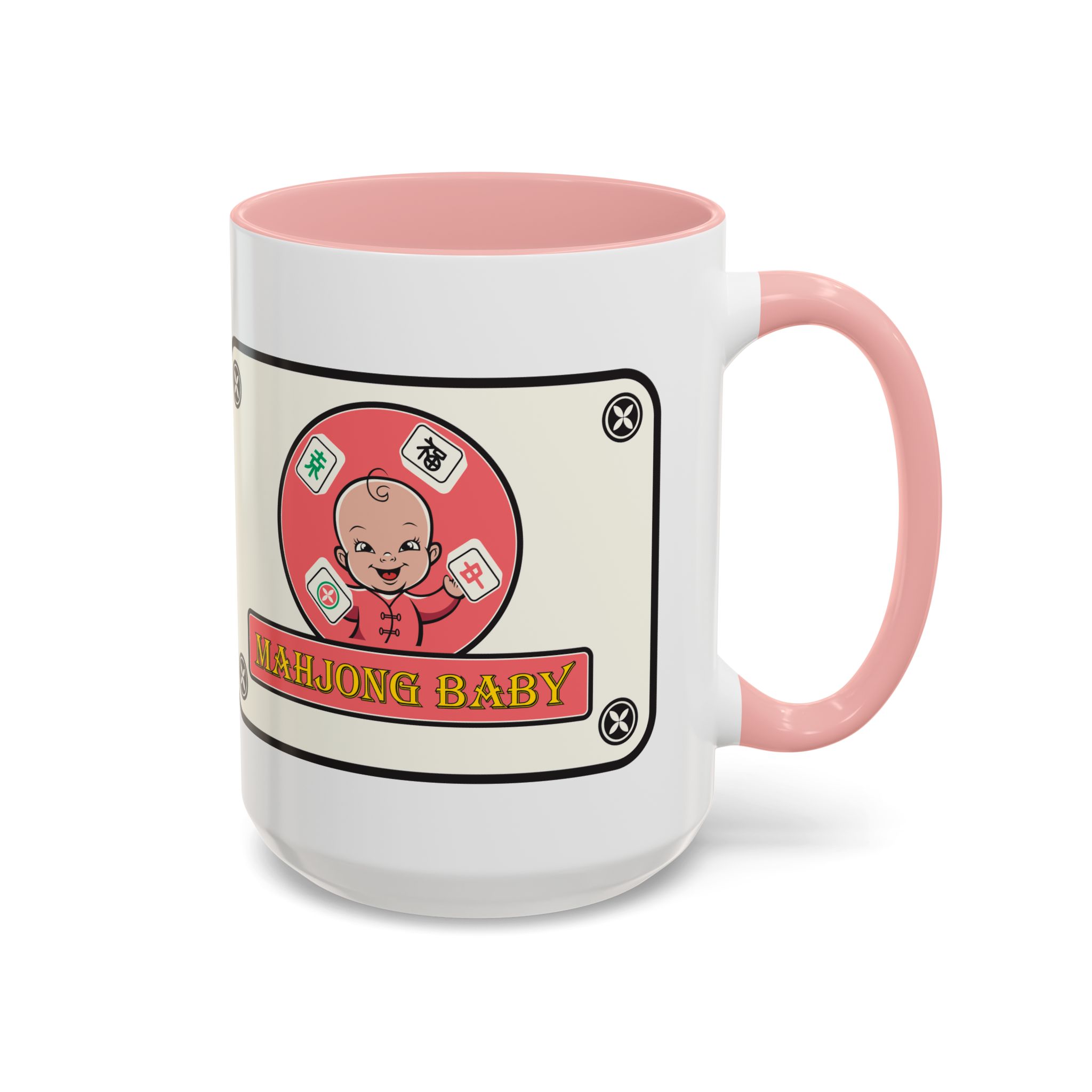 Mahjong Baby Accent Coffee Mug | Retro Ceramic Cup (11oz & 15oz) - Image 44