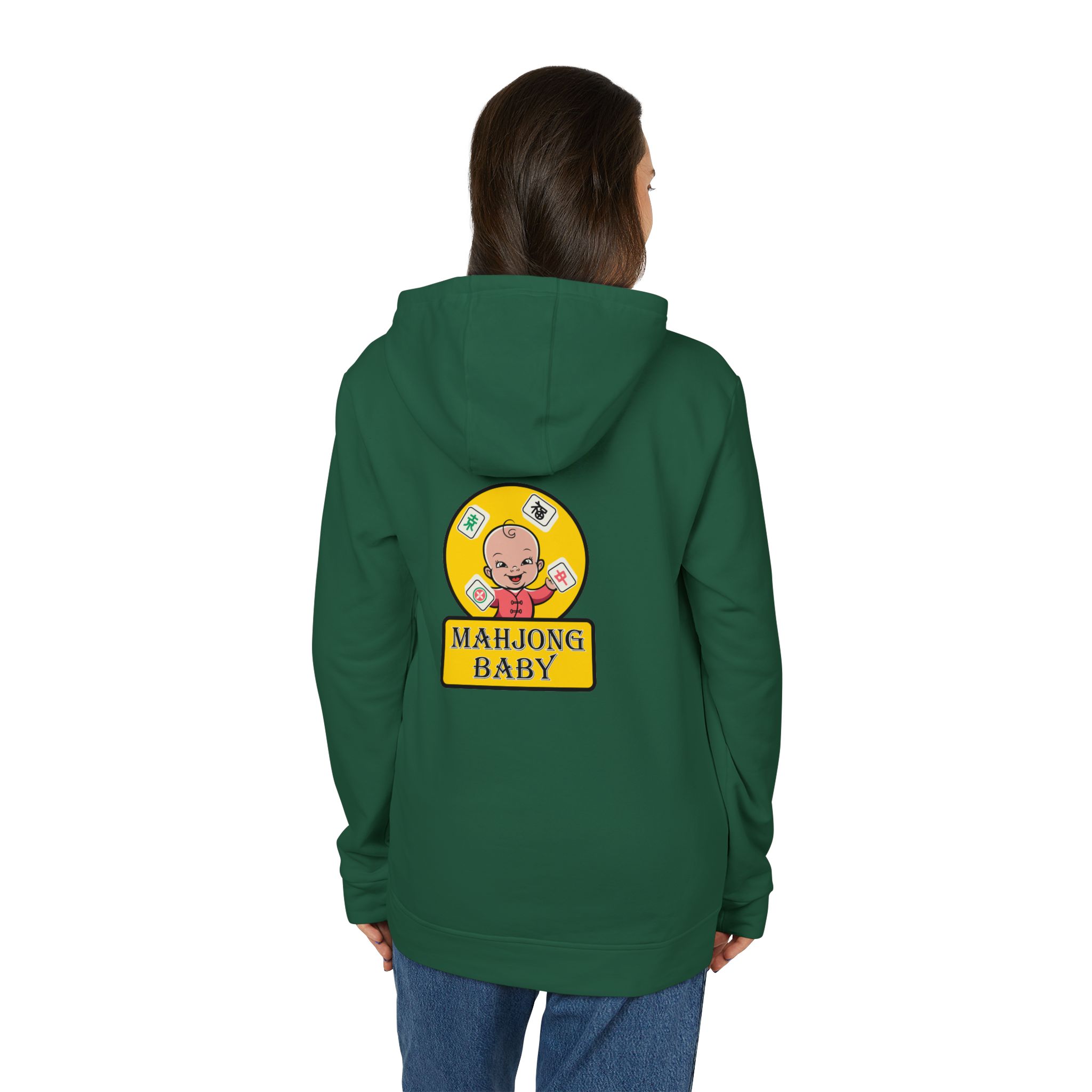 Mahjong Baby Hoodie | Cute Mahjong Graphic Pullover in Yellow - Image 18