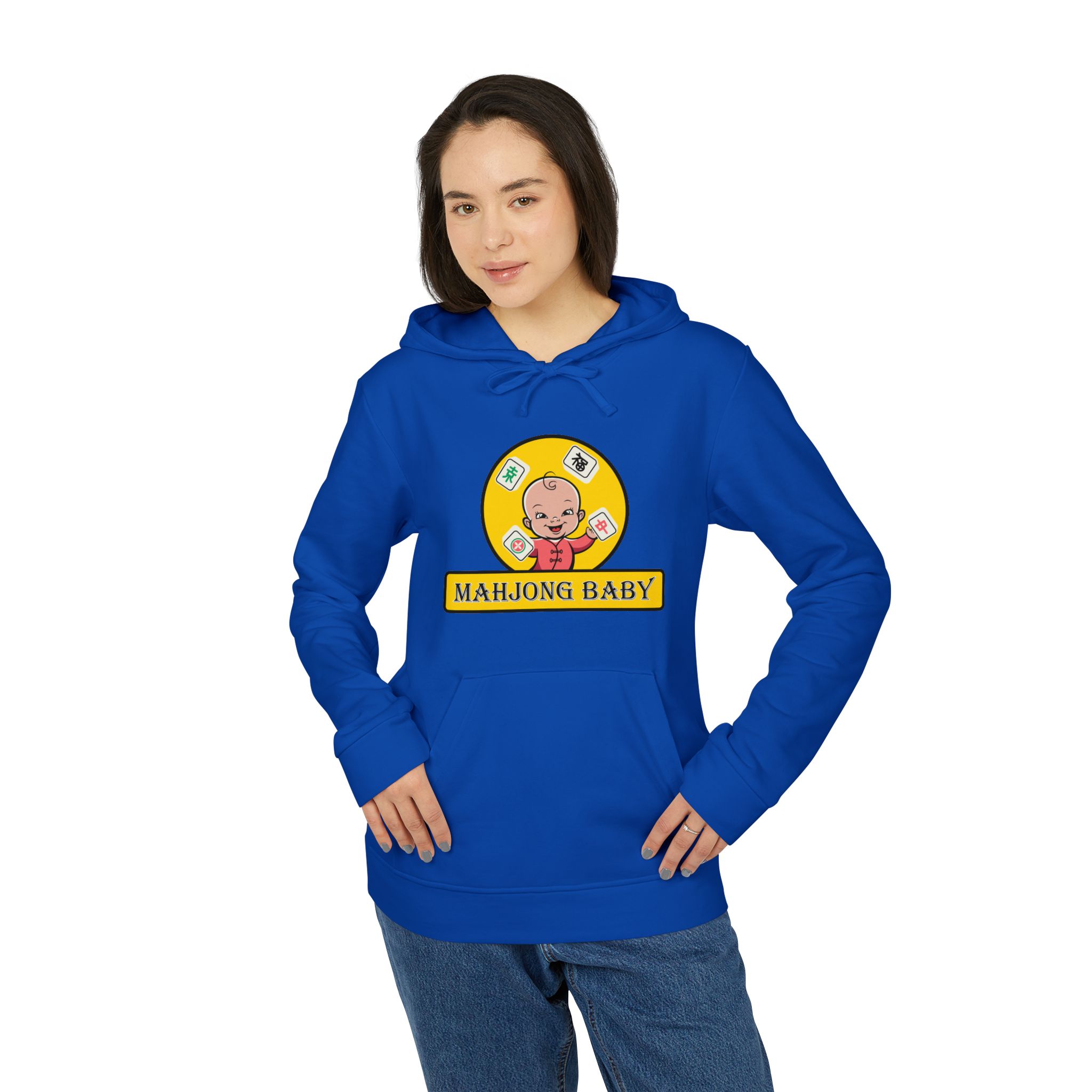 Mahjong Baby Hoodie | Cute Mahjong Graphic Pullover in Yellow - Image 24
