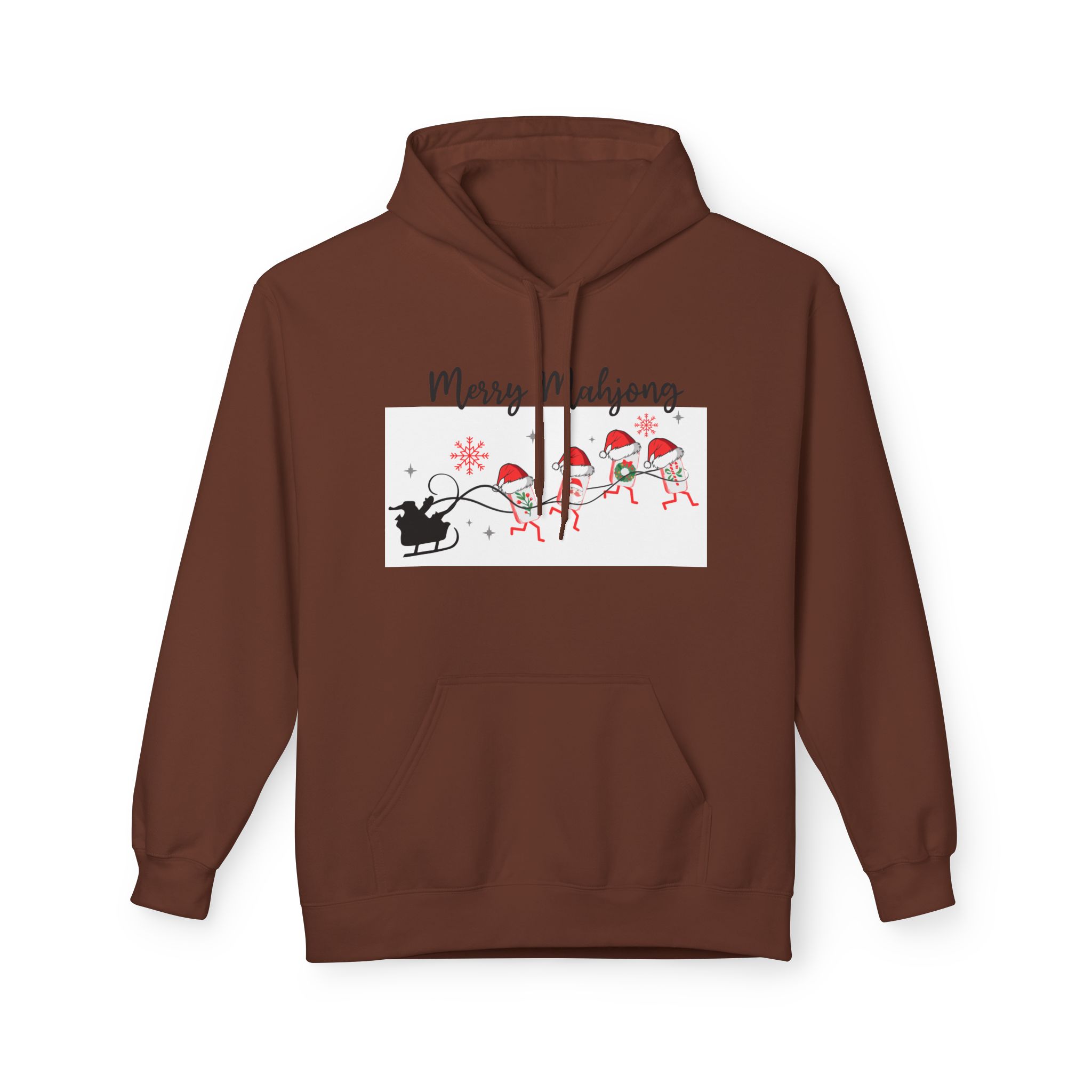 Merry Mahjong Christmas Hoodie | Festive Gnome Holiday Pullover - Image 9